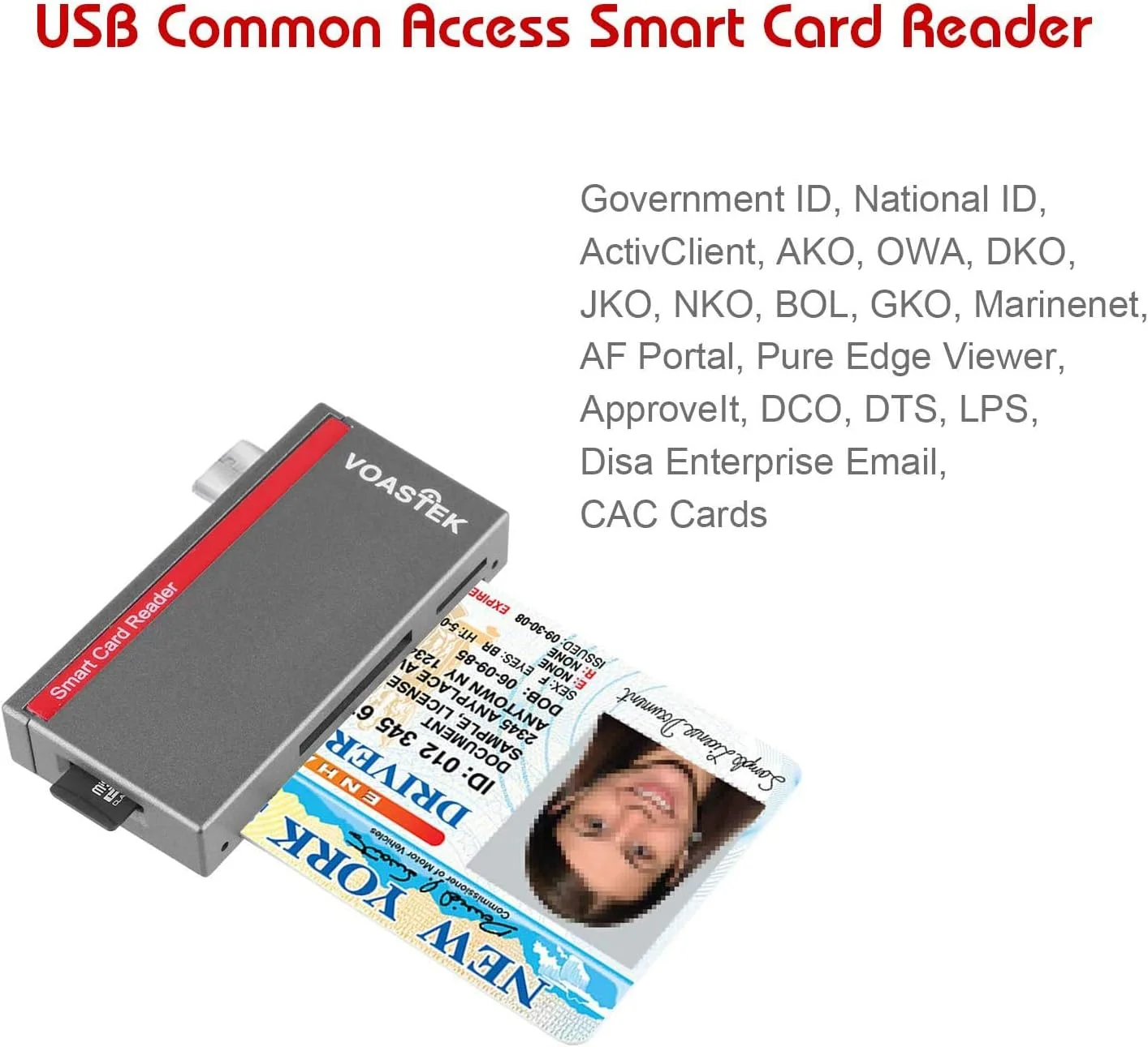 کارت خوان هوشمند USB C، کارت خوان CAC نظامی DOD سازگار با Mac، MacBook Pro، Chromebook و سایر لپتاپهای Type C | دارای 3 اسلات داخلی کارت خوان حافظه SD/Micro SD کارت خوان هوشمند USB C، کارت خوان CAC نظامی DOD سازگار با Mac، MacBook Pro، Chromebook و سایر لپتاپهای Type C | دارای 3 اسلات داخلی کارت خوان حافظه SD/Micro SD