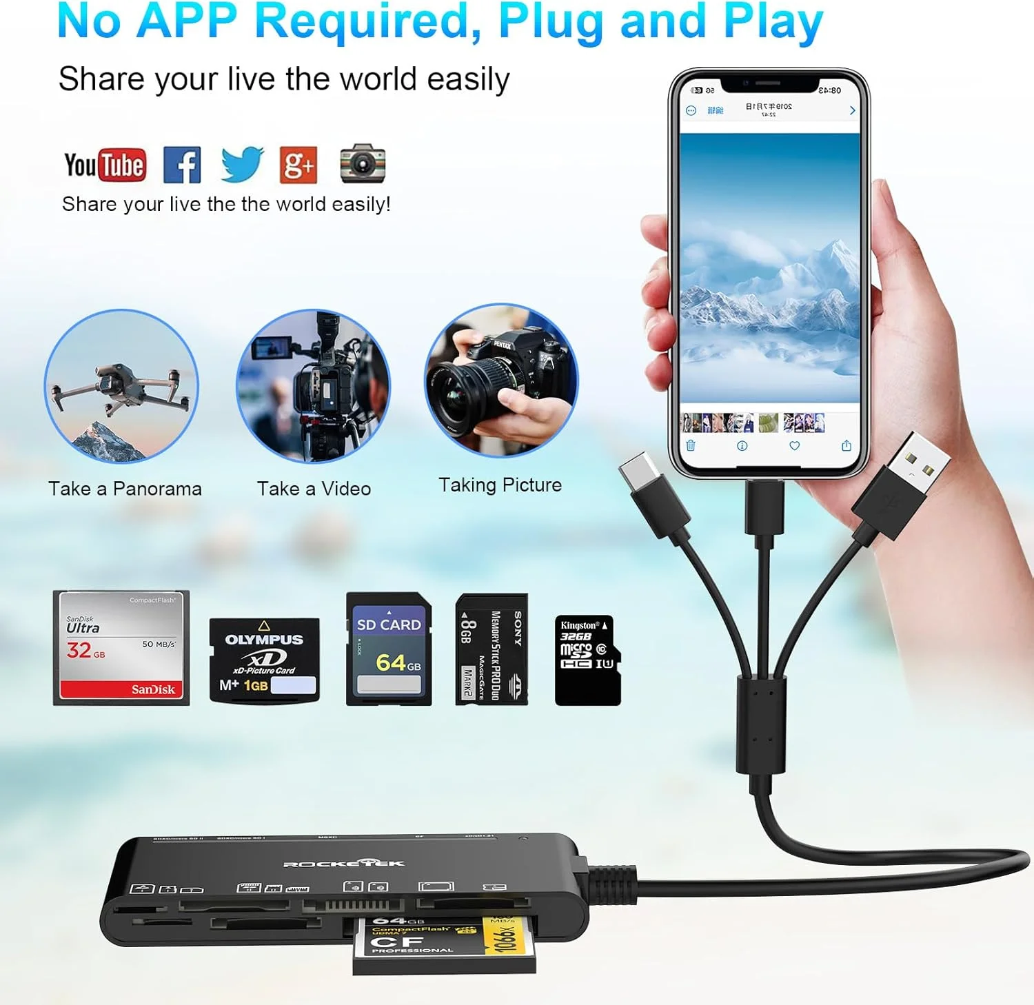 آداپتور کارت حافظه پرو دو برای آیفون/USB C/PC - کارت خوان چندگانه SD/TF/CF/MS/XD، کارت خوان حافظه چندگانه USB C لایتنینگ OTG آداپتور کارت خوان پرو دو برای آیفون آداپتور کارت حافظه پرو دو برای آیفون/USB C/PC - کارت خوان چندگانه SD/TF/CF/MS/XD، کارت خوان حافظه چندگانه USB C لایتنینگ OTG آداپتور کارت خوان پرو دو برای آیفون