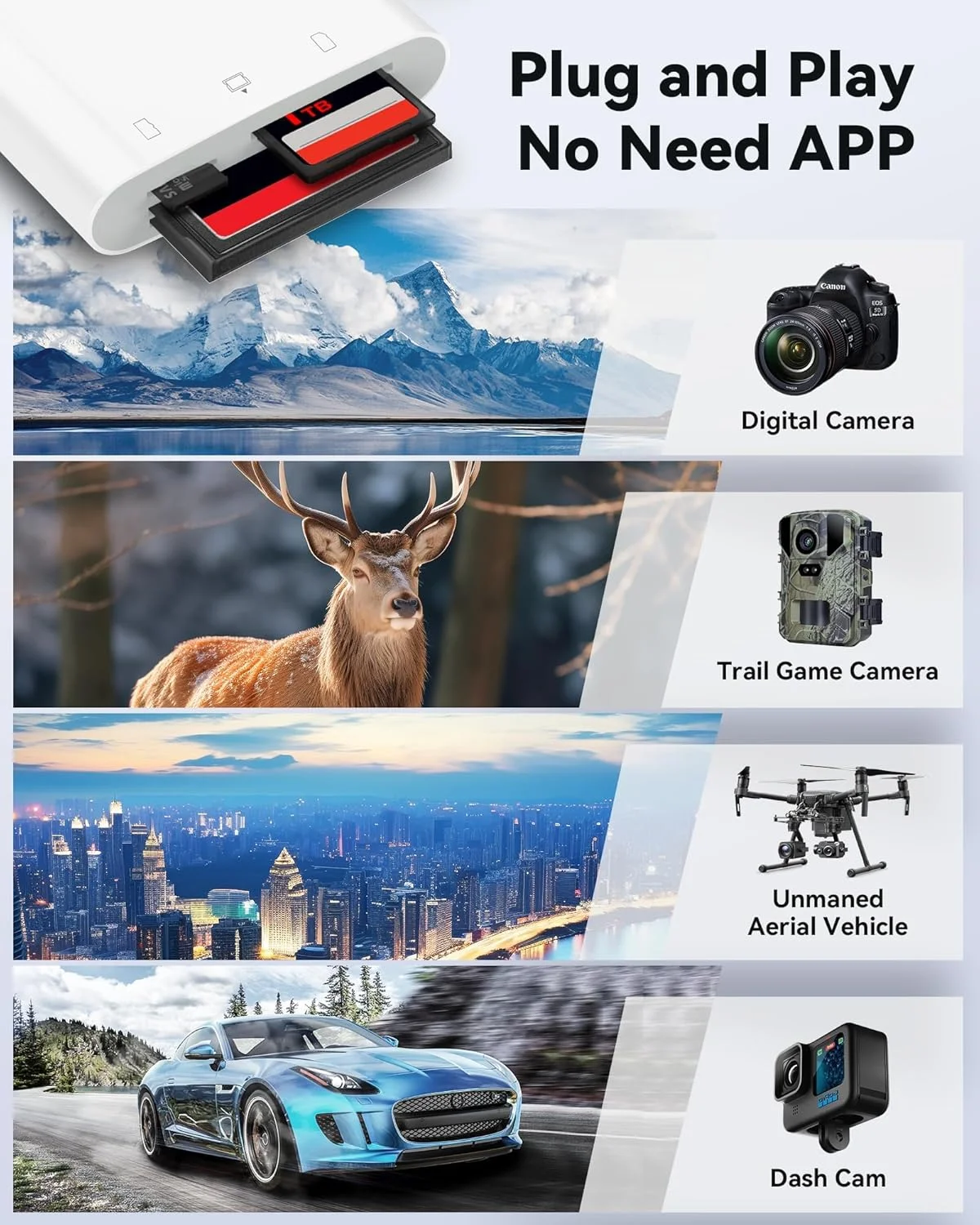 کارت خوان حافظه USB-C برای اندروید، مک بوک، لپ تاپ - آداپتور کارت SD، Micro SD، CF چند اسلاته کارت خوان حافظه USB-C برای اندروید، مک بوک، لپ تاپ - آداپتور کارت SD، Micro SD، CF چند اسلاته