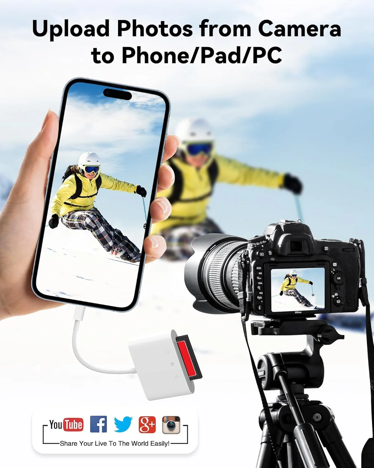 کارت خوان حافظه USB-C برای اندروید، مک بوک، لپ تاپ - آداپتور کارت SD، Micro SD، CF چند اسلاته کارت خوان حافظه USB-C برای اندروید، مک بوک، لپ تاپ - آداپتور کارت SD، Micro SD، CF چند اسلاته