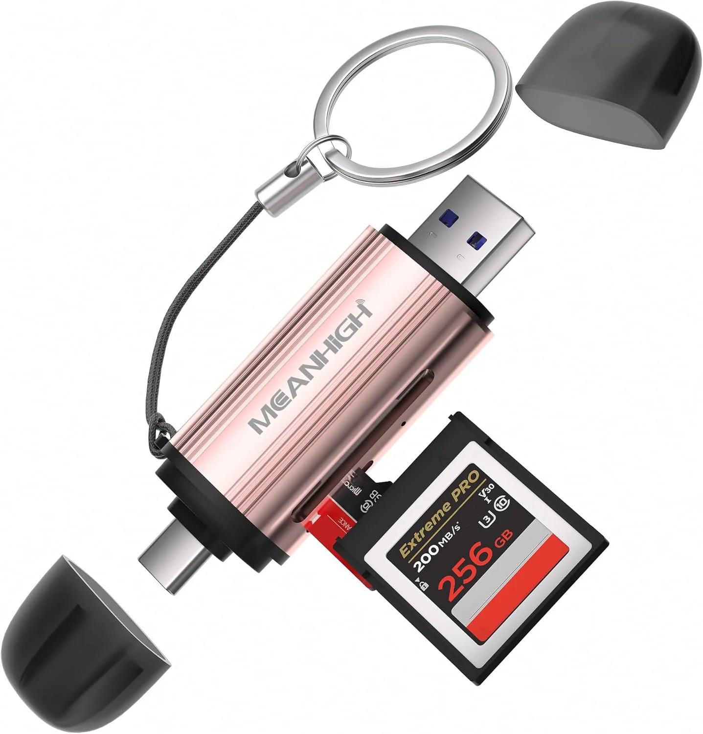 کارت خوان SD، آداپتور کارت حافظه USB-C و USB 3.0 Micro SD، کارت خوان حافظه دوگانه برای SDXC، SDHC، SD، MMC، RS-MMC، Micro SDXC، Micro SD، Micro SDHC