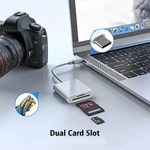 کارت خوان USB C SD برای آیفون 15 و 16/آیپد/مک بوک/مک، کارت خوان دوگانه USB Type C به SD، پشتیبانی از آداپتور کارت حافظه SD و MicroSD، نمایشگر دوربین Trail، اتصال و پخش برای دستگاه های USBC Typec بیشتر کارت خوان USB C SD برای آیفون 15 و 16/آیپد/مک بوک/مک، کارت خوان دوگانه USB Type C به SD، پشتیبانی از آداپتور کارت حافظه SD و MicroSD، نمایشگر دوربین Trail، اتصال و پخش برای دستگاه های USBC Typec بیشتر