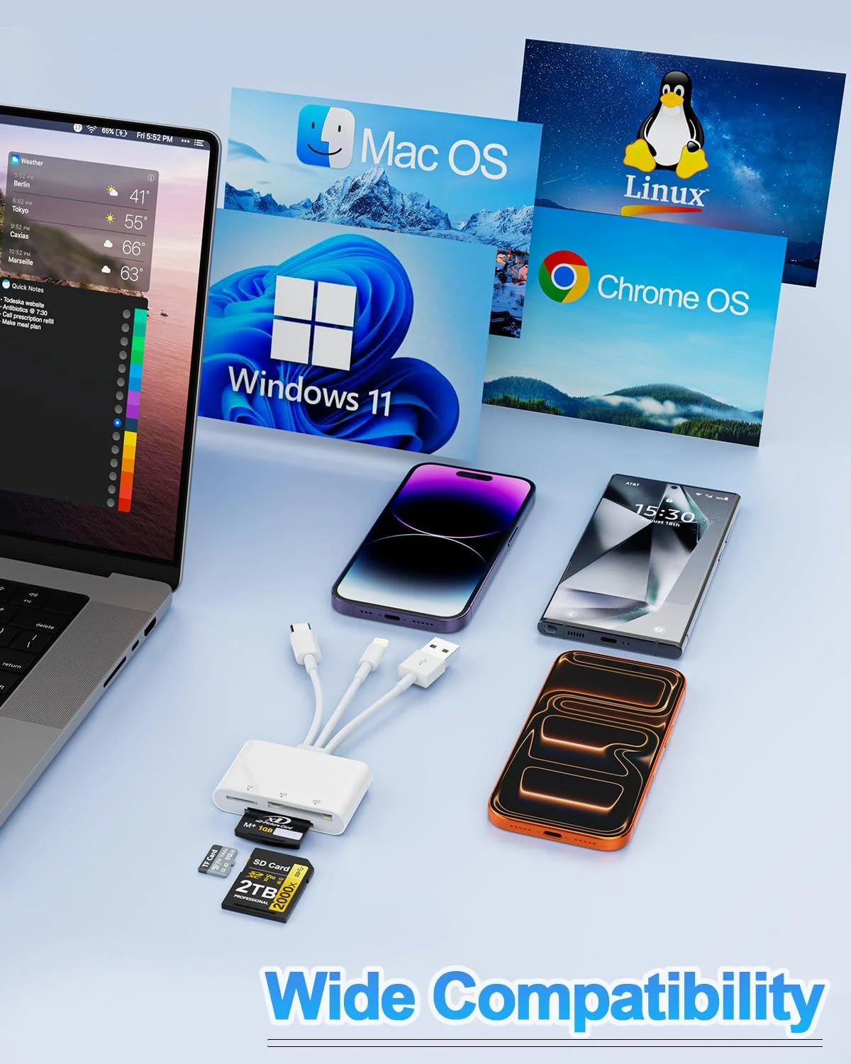 کارت خوان XD، کارت خوان حافظه SD برای آیفون، لایتنینگ+USB A+USB C به SD/TF/XD آداپتور کارت خوان عکس 3 در 1 دوربین دیجیتال برای آیفون 17/16/15/14/iPad/PC/Android کارت خوان چند منظوره آیفون کارت خوان XD، کارت خوان حافظه SD برای آیفون، لایتنینگ+USB A+USB C به SD/TF/XD آداپتور کارت خوان عکس 3 در 1 دوربین دیجیتال برای آیفون 17/16/15/14/iPad/PC/Android کارت خوان چند منظوره آیفون