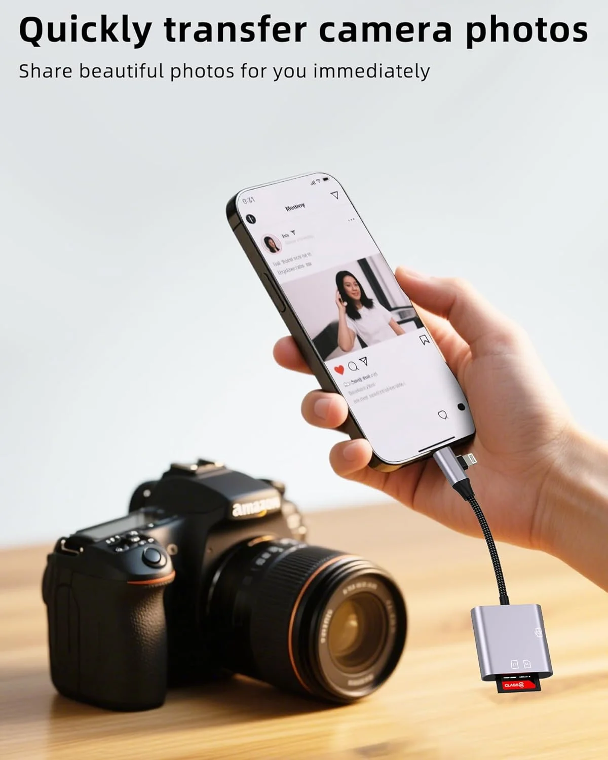 کارت خوان دوگانه USB C و Lightning به SD (3 در 2) آداپتور OTG 3.0 برای آیفون 16، 15، 14 پرو مکس، آیپد، مک بوک، دوربین دیجیتال، کارت حافظه میکرو SD TF، انتقال عکس و داده، فلش درایو، مبدل لپ تاپ