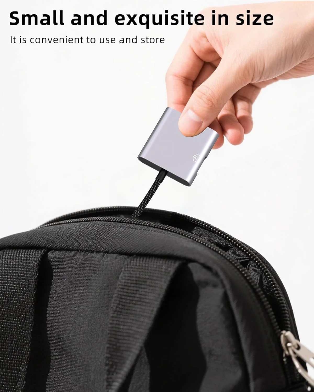 کارت خوان دوگانه USB C و Lightning به SD (3 در 2) آداپتور OTG 3.0 برای آیفون 16، 15، 14 پرو مکس، آیپد، مک بوک، دوربین دیجیتال، کارت حافظه میکرو SD TF، انتقال عکس و داده، فلش درایو، مبدل لپ تاپ