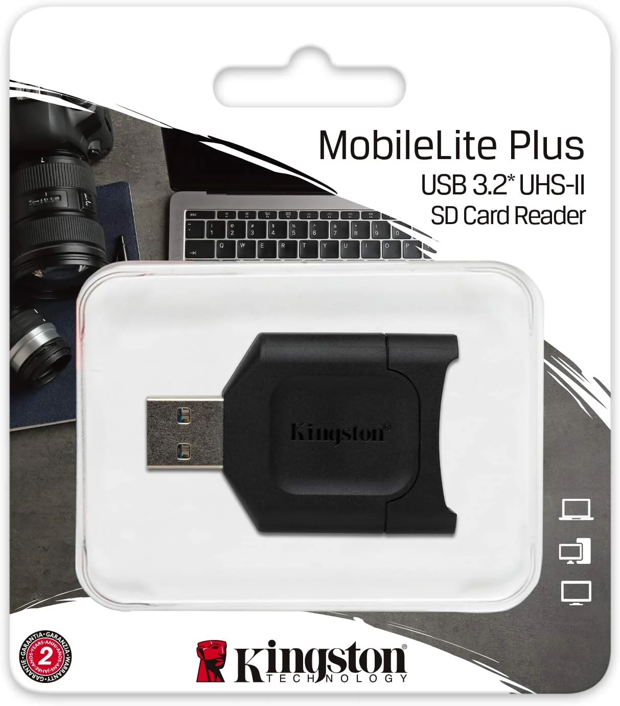 کارت خوان حافظه کینگستون MobileLite Plus USB 3.2 SDHC/SDXC UHS-II (MLP) (بسته 2 عددی)