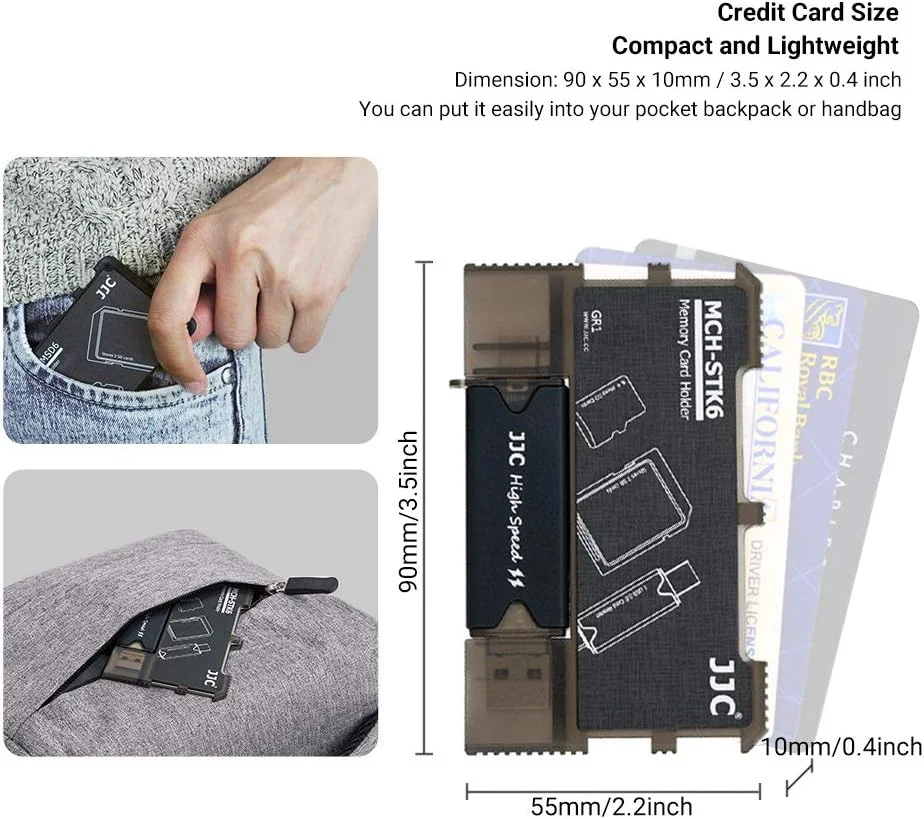 نگهدارنده کارت حافظه میکرو اس دی و جعبه کارت حافظه، سازمان دهنده ذخیره سازی کارت حافظه با USB خوان (Type C USB 3.0 Micro 2.0) برای Micro SD, Micro SDHC, Micro SDXC, SD, SDHC, SDXC, MMC, RS MMC Card نگهدارنده کارت حافظه میکرو اس دی و جعبه کارت حافظه، سازمان دهنده ذخیره سازی کارت حافظه با USB خوان (Type C USB 3.0 Micro 2.0) برای Micro SD, Micro SDHC, Micro SDXC, SD, SDHC, SDXC, MMC, RS MMC Card