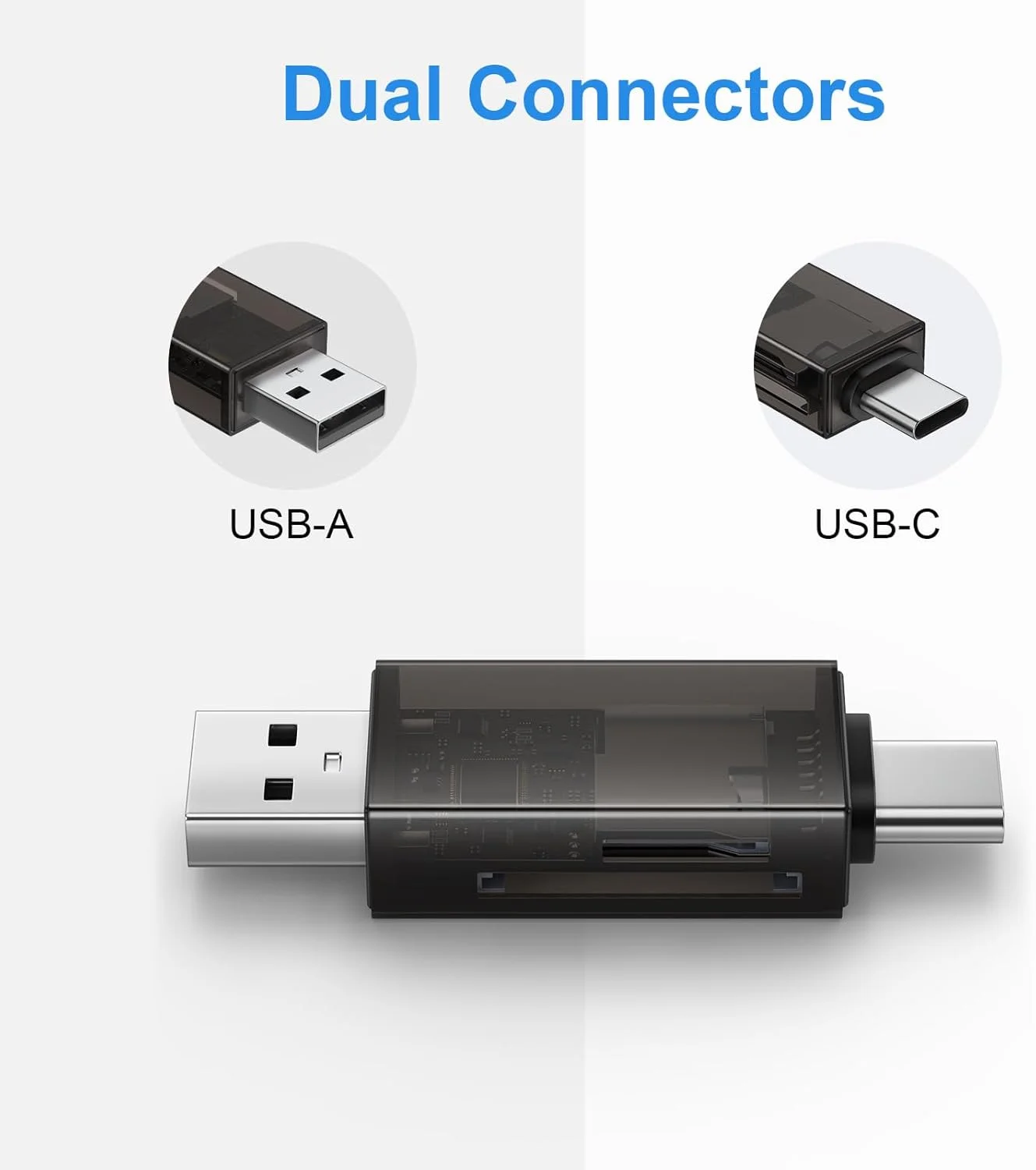 کارت خوان SD، آداپتور کارت Micro SD به USB C با سرعت بالا USB 3.0 دو اسلات، کارت خوان حافظه برای SD/Micro SD/SDHC/SDXC/MMC، سازگار با iPhone 17 16 Pro Samsung S25 A17 MacBook Pro/Air Chromebook کارت خوان SD، آداپتور کارت Micro SD به USB C با سرعت بالا USB 3.0 دو اسلات، کارت خوان حافظه برای SD/Micro SD/SDHC/SDXC/MMC، سازگار با iPhone 17 16 Pro Samsung S25 A17 MacBook Pro/Air Chromebook