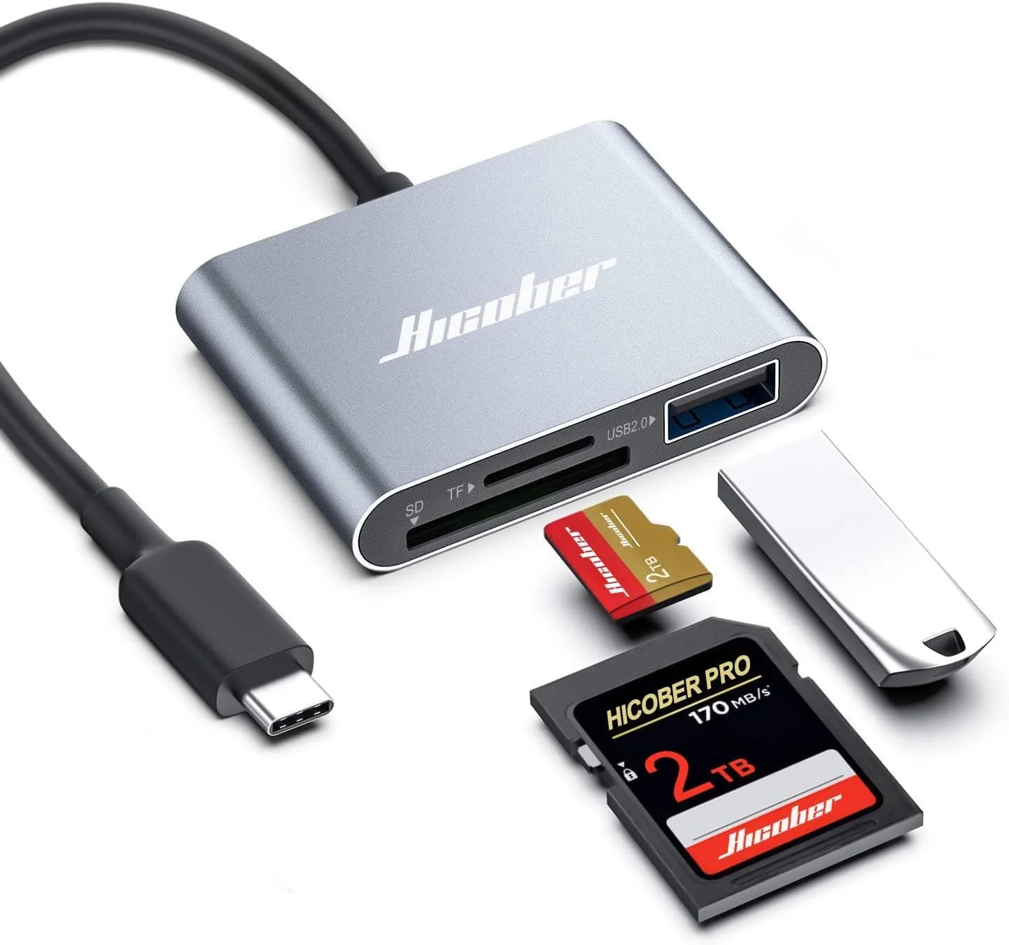 تبدیل USB C به SD، کارت خوان حافظه Micro SD، آداپتور کارت خوان Type C به SD با ظرفیت 2 ترابایت برای مک بوک، دوربین، اندروید، ویندوز، لینوکس و سایر دستگاه های Type C - خاکستری فضایی تبدیل USB C به SD، کارت خوان حافظه Micro SD، آداپتور کارت خوان Type C به SD با ظرفیت 2 ترابایت برای مک بوک، دوربین، اندروید، ویندوز، لینوکس و سایر دستگاه های Type C - خاکستری فضایی