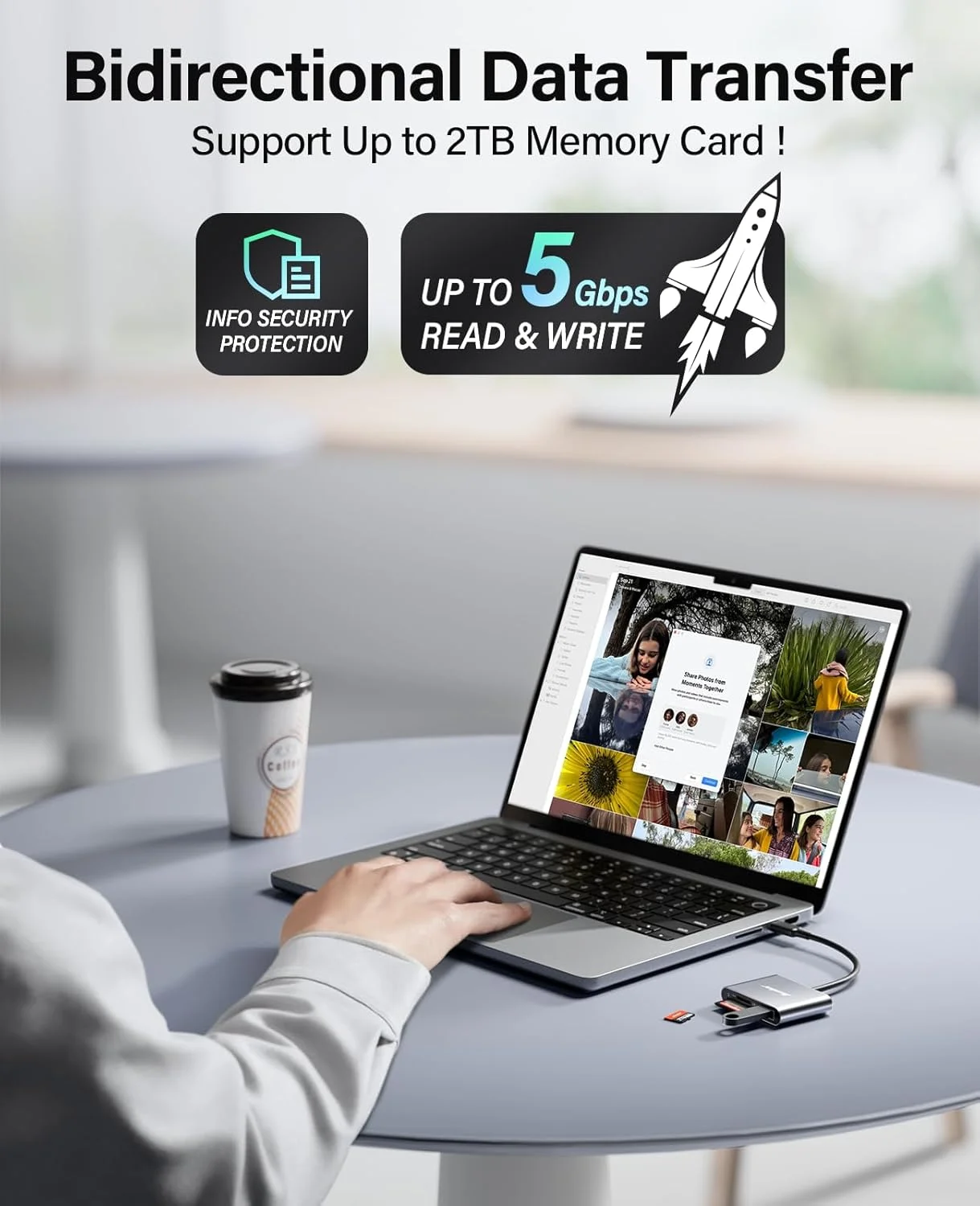 تبدیل USB C به SD، کارت خوان حافظه Micro SD، آداپتور کارت خوان Type C به SD با ظرفیت 2 ترابایت برای مک بوک، دوربین، اندروید، ویندوز، لینوکس و سایر دستگاه های Type C - خاکستری فضایی تبدیل USB C به SD، کارت خوان حافظه Micro SD، آداپتور کارت خوان Type C به SD با ظرفیت 2 ترابایت برای مک بوک، دوربین، اندروید، ویندوز، لینوکس و سایر دستگاه های Type C - خاکستری فضایی