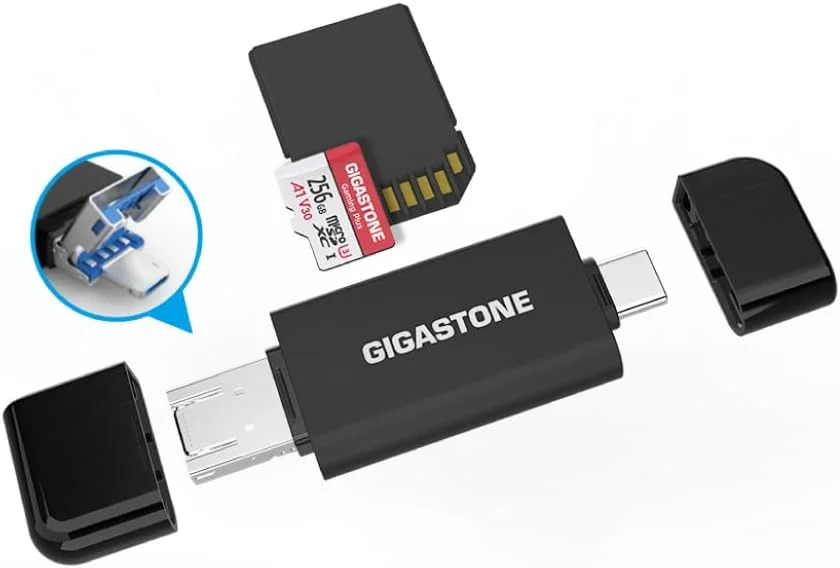 کارت خوان گیگاستون SD، کارت خوان 5 در 1 USB-A/USB-C، دو اسلات برای SD/Micro SD/SDHC/SDXC، سازگار با لپ تاپ، کامپیوتر، iPhone16/15، MacBook Pro/Air، iPad Pro، اندروید کارت خوان گیگاستون SD، کارت خوان 5 در 1 USB-A/USB-C، دو اسلات برای SD/Micro SD/SDHC/SDXC، سازگار با لپ تاپ، کامپیوتر، iPhone16/15، MacBook Pro/Air، iPad Pro، اندروید