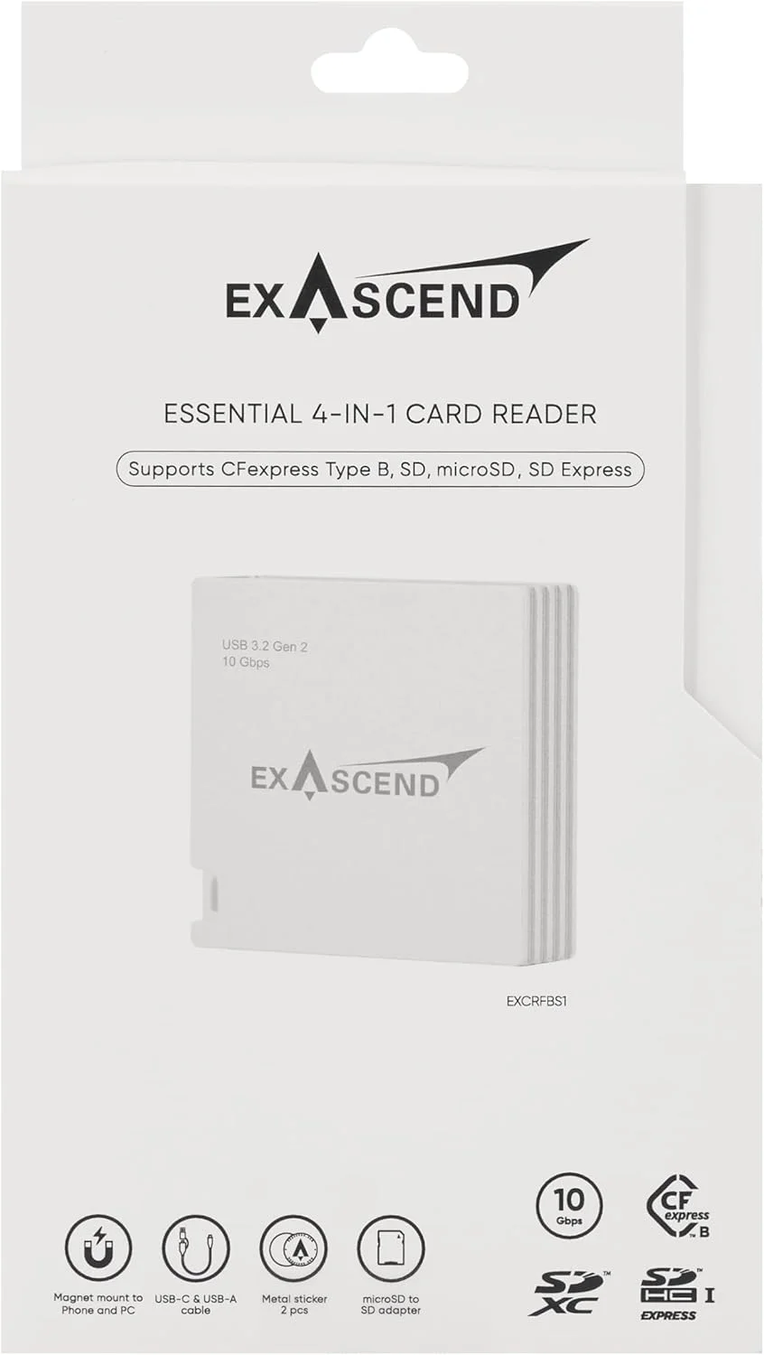کارت خوان چند منظوره اکساسند 4 در 1 CFexpress/SD/SD Express/microSD، 10 گیگابیت بر ثانیه، USB-C، دارای MagSafe برای اتصال به تلفن و کامپیوتر کارت خوان چند منظوره اکساسند 4 در 1 CFexpress/SD/SD Express/microSD، 10 گیگابیت بر ثانیه، USB-C، دارای MagSafe برای اتصال به تلفن و کامپیوتر