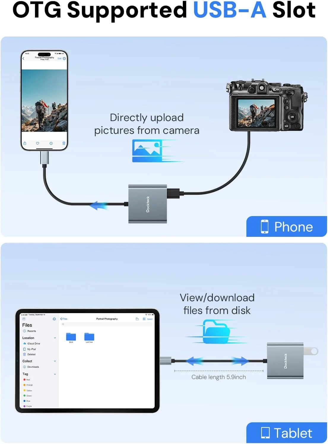 آداپتور کارت خوان SD داکتک، سرعت فوق العاده 312 مگابایت بر ثانیه SD4.0، کارت خوان USB3.1 SD/TF، کارت خوان حافظه 3 اسلات USBC به SD/Micro SD/USB A برای UHS-Ⅱ-ⅠSD/Micro SD/SDHC/SDXC/MMC، با OTG برای اتصال و پخش آداپتور کارت خوان SD داکتک، سرعت فوق العاده 312 مگابایت بر ثانیه SD4.0، کارت خوان USB3.1 SD/TF، کارت خوان حافظه 3 اسلات USBC به SD/Micro SD/USB A برای UHS-Ⅱ-ⅠSD/Micro SD/SDHC/SDXC/MMC، با OTG برای اتصال و پخش
