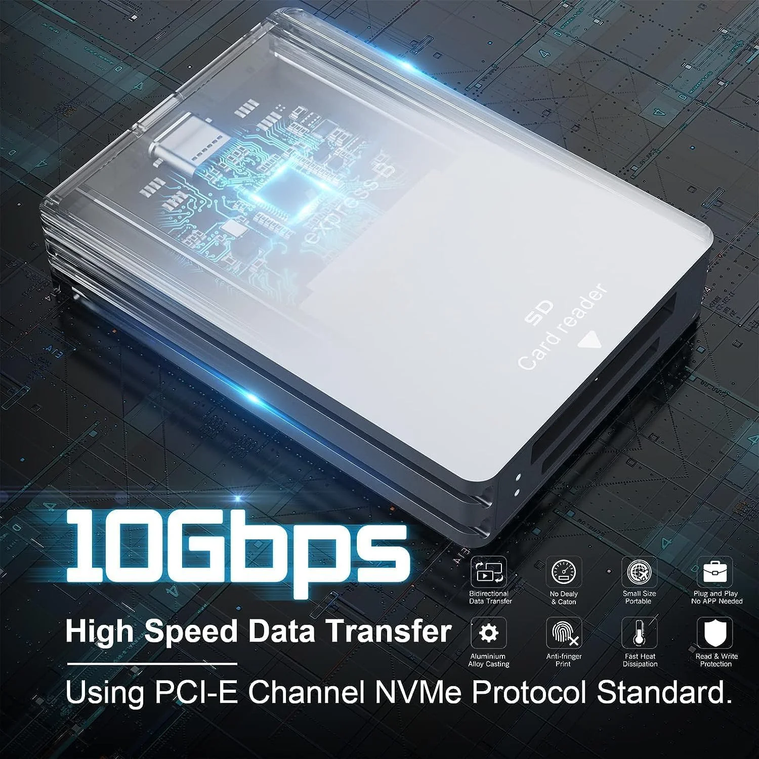 کارت خوان دوگانه CFexpress Type B و SD Card، کارت خوان CF Express با سرعت انتقال فوق العاده USB 3.1 Gen 2 با سرعت 10 گیگابیت بر ثانیه، آداپتور کارت CFexpress Type B/SD با کابل USB C به USBC/USBA برای ویندوز/مک/لینوکس کارت خوان دوگانه CFexpress Type B و SD Card، کارت خوان CF Express با سرعت انتقال فوق العاده USB 3.1 Gen 2 با سرعت 10 گیگابیت بر ثانیه، آداپتور کارت CFexpress Type B/SD با کابل USB C به USBC/USBA برای ویندوز/مک/لینوکس