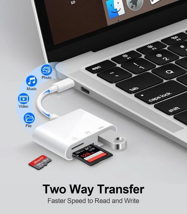 کارت خوان USB C SD برای آیفون 15-17، آداپتور کارت حافظه USB C به Micro SD برای آیپد/مک پرو/ایر، کارت خوان دوربین USBC/Type C با پورت USB A برای آیفون 16 و دستگاه های USBC اندرویدی بیشتر کارت خوان USB C SD برای آیفون 15-17، آداپتور کارت حافظه USB C به Micro SD برای آیپد/مک پرو/ایر، کارت خوان دوربین USBC/Type C با پورت USB A برای آیفون 16 و دستگاه های USBC اندرویدی بیشتر