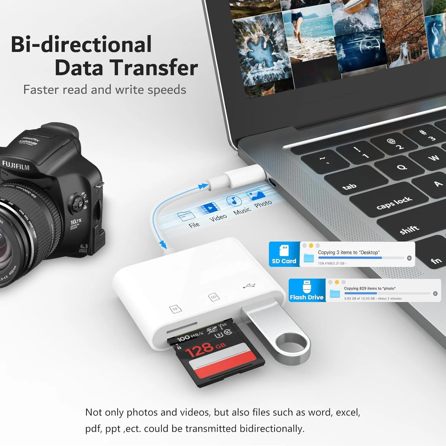 کارت خوان USB C SD برای آیفون 17/16/15، کارت خوان حافظه با پورت های SD Micro SD و USB، آداپتور دوربین دیجیتال سازگار با آیپد، مک، مک بوک پرو/ایر، Kodak Pixpro و سایر دستگاه های Type C کارت خوان USB C SD برای آیفون 17/16/15، کارت خوان حافظه با پورت های SD Micro SD و USB، آداپتور دوربین دیجیتال سازگار با آیپد، مک، مک بوک پرو/ایر، Kodak Pixpro و سایر دستگاه های Type C