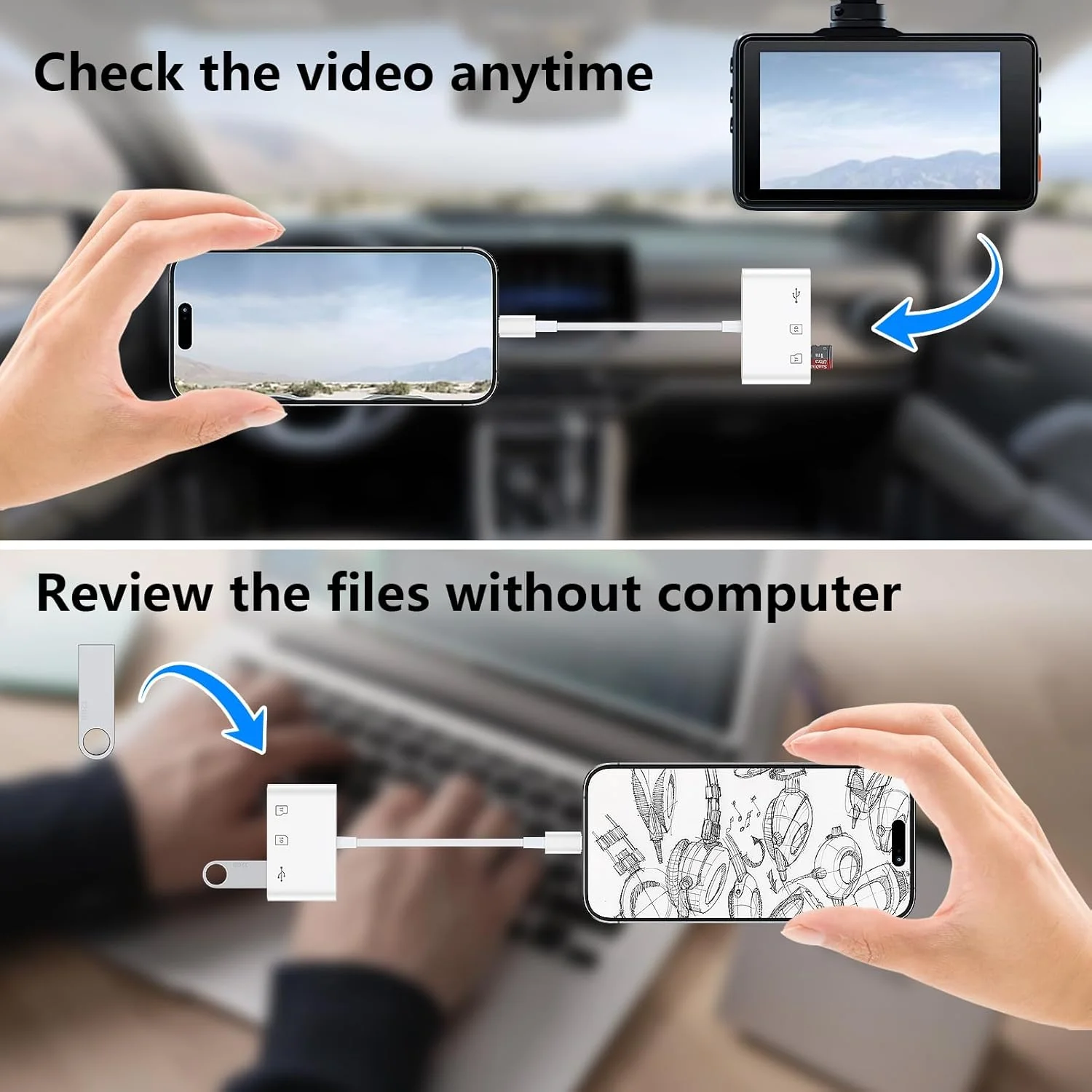 کارت خوان SD با پورت USB C برای آیفون 17 پرو/17 پرو مکس/17/17 ایر/16/15، آداپتور دوربین دیجیتال 3 در 1 با پورت Type C و کارت خوان حافظه Micro SD برای سامسونگ، مک بوک، آیپد پرو، کروم بوک، دوربین و دستگاه های USB Type C کارت خوان SD با پورت USB C برای آیفون 17 پرو/17 پرو مکس/17/17 ایر/16/15، آداپتور دوربین دیجیتال 3 در 1 با پورت Type C و کارت خوان حافظه Micro SD برای سامسونگ، مک بوک، آیپد پرو، کروم بوک، دوربین و دستگاه های USB Type C