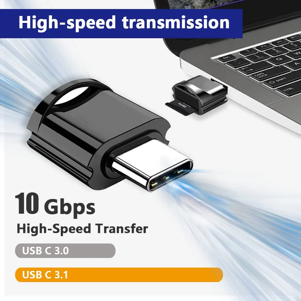 کارت خوان USB C به Micro SD TF، آداپتور کارت خوان حافظه هوشمند Type C به Micro SD OTG سازگار با مک، آیپد پرو، سامسونگ و تلفن های اندرویدی، به همراه آداپتور Type C به USB (2 عدد) کارت خوان USB C به Micro SD TF، آداپتور کارت خوان حافظه هوشمند Type C به Micro SD OTG سازگار با مک، آیپد پرو، سامسونگ و تلفن های اندرویدی، به همراه آداپتور Type C به USB (2 عدد)