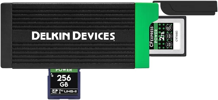 کارتخوان USB 3.2 CFexpress Type B و SD UHS-II دلکین دیوایسز، انتقال 10 گیگابیت بر ثانیه، جمع و جور با فضای ذخیرهسازی داخلی، سازگار با مک و ویندوز، مشکی (DDREADER-56) کارتخوان USB 3.2 CFexpress Type B و SD UHS-II دلکین دیوایسز، انتقال 10 گیگابیت بر ثانیه، جمع و جور با فضای ذخیرهسازی داخلی، سازگار با مک و ویندوز، مشکی (DDREADER-56)