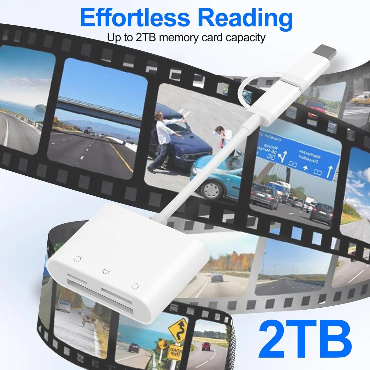 کارت خوان CF SD برای آیفون، آیپد، مک، دارای دو پورت (لایتنینگ و USB C)، آداپتور کارت حافظه دوربین دیجیتال به آیفون با 3 اسلات Compact Flash/SD/MicroSD، اتصال آسان برای تلفن های اندرویدی و لپ تاپ کارت خوان CF SD برای آیفون، آیپد، مک، دارای دو پورت (لایتنینگ و USB C)، آداپتور کارت حافظه دوربین دیجیتال به آیفون با 3 اسلات Compact Flash/SD/MicroSD، اتصال آسان برای تلفن های اندرویدی و لپ تاپ