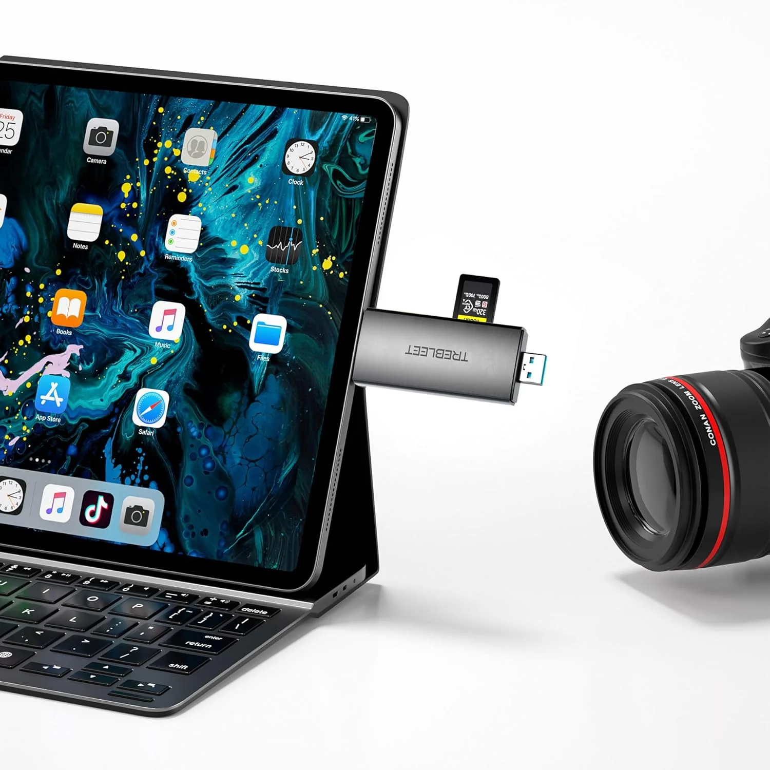 کارت خوان حافظه دوگانه CFexpress Type A و SD UHS-II، پورت USB 3.2 10Gbps 2 در 1 USB C و USB A، OTG برای آیفون 15 پرو/16 پرو/آیپد پرو/کامپیوتر/لپ تاپ/تلفن هوشمند/تبلت