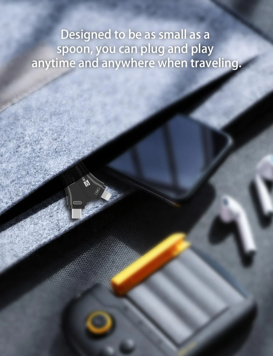 کارت خوان 4 در 1 SD برای آیفون که به طور همزمان کارت حافظه SD TF را می خواند، برای مشاهده عکس و فیلم دوربین های شکاری در جدیدترین سیستم عامل اپل iOS