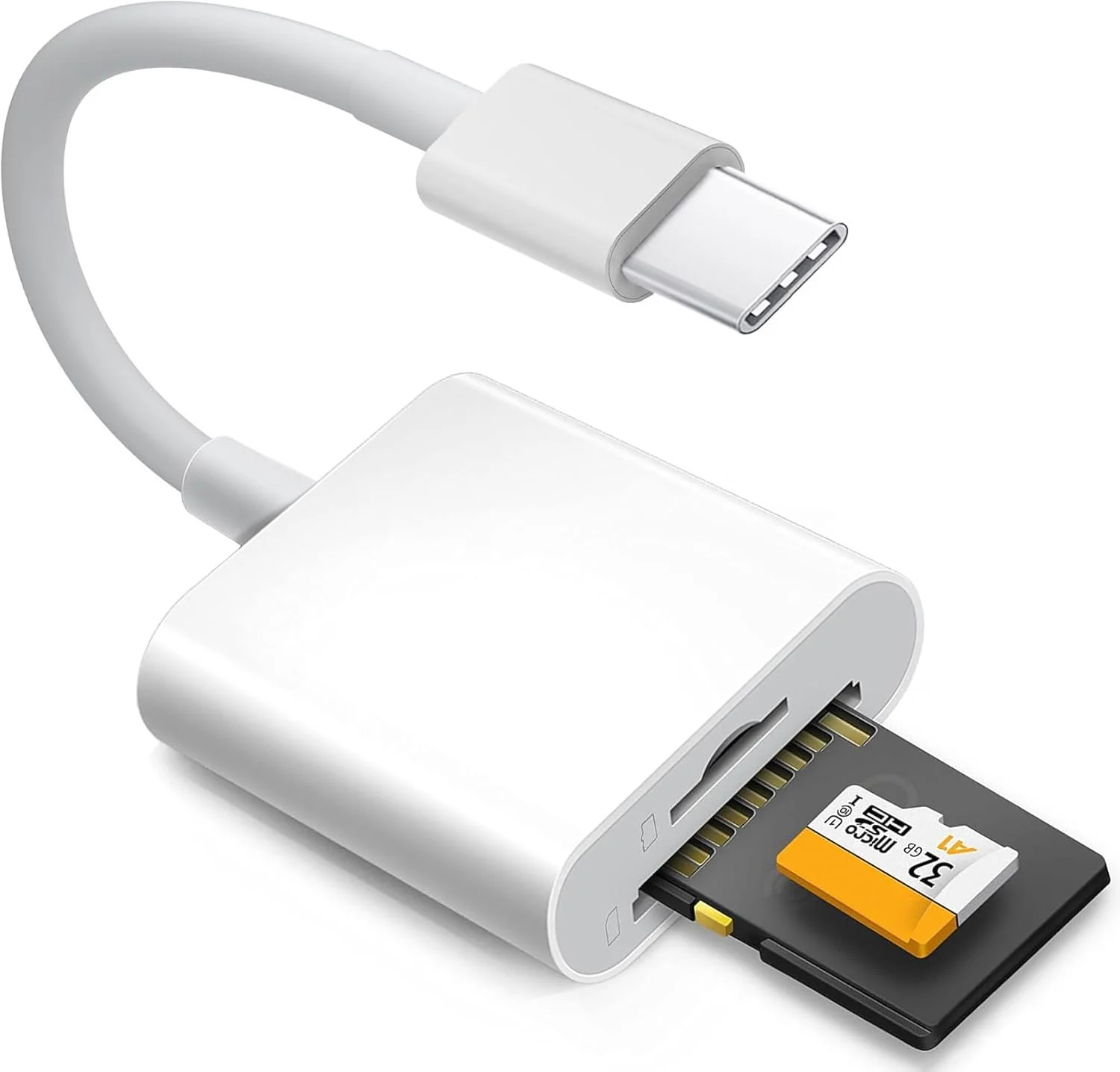 کارت خوان USB-C به SD اپل برای آیفون 15، 16، 17، آداپتور کارت حافظه Type C با سرعت بالا برای MacBook Pro/Air، iMac، iPad، پشتیبانی از SD/Micro SD/SDHC/SDXC/MMC، Plug and Play