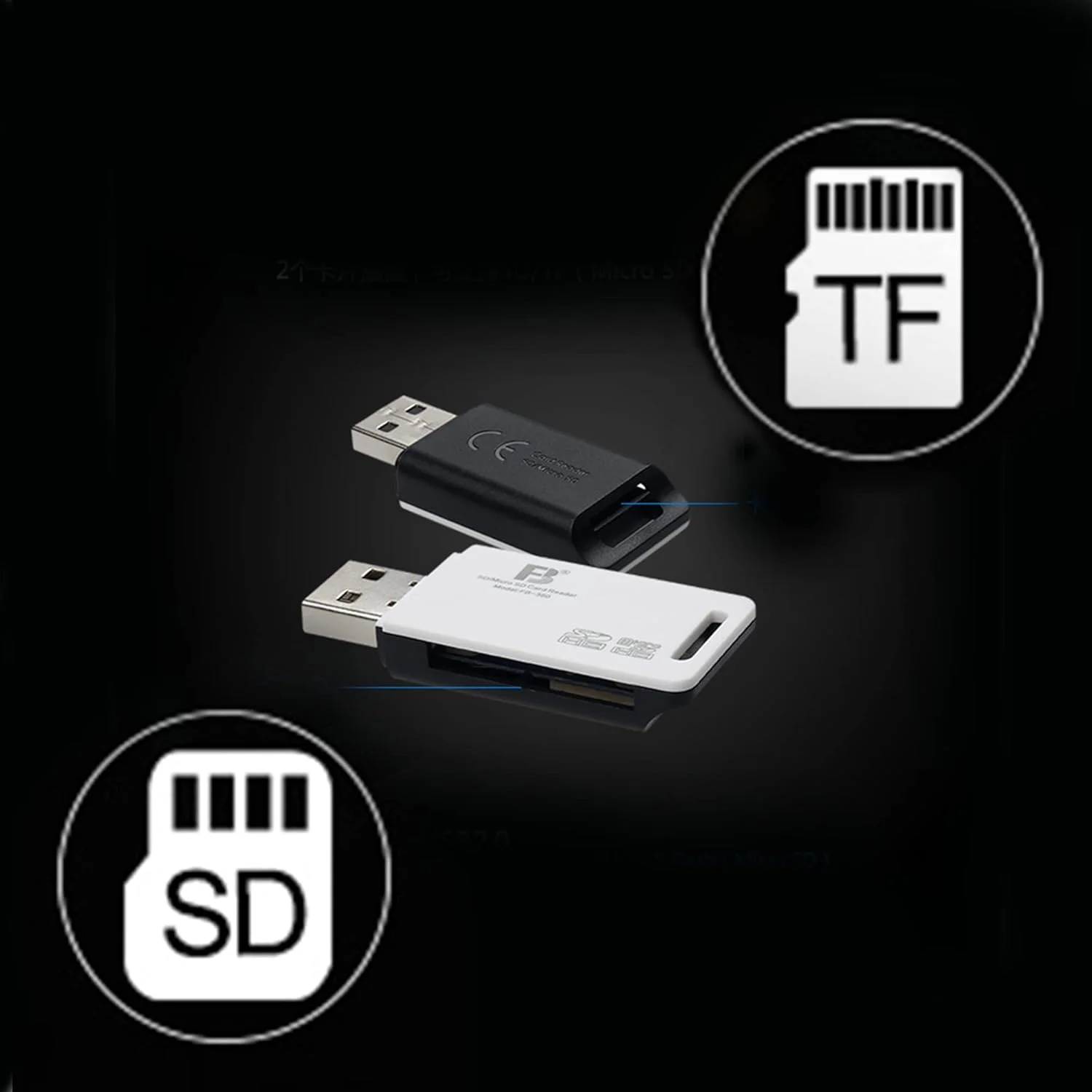 کارت خوان USB SD Micro 2 در 1 کارت خوان حافظه پرسرعت، کارت خوان برای کارت حافظه پرینتر سه بعدی سازگار با ویندوز، مک، لینوکس