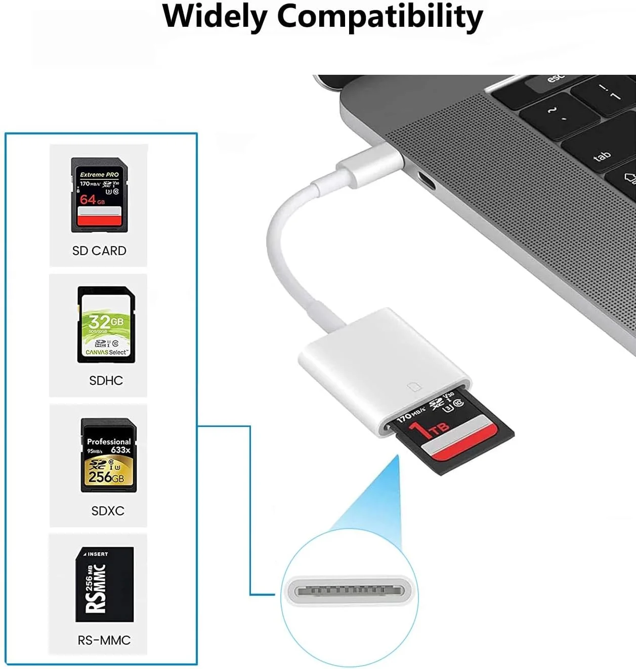 تبدیل USB-C به کارت حافظه SD اپل برای آیفون 17/16/15، مک بوک پرو/ایر، آیپد پرو/ایر، آی مک، سرفیس، گلکسی S25/S24 اولترا و سایر دستگاه های USB C تبدیل USB-C به کارت حافظه SD اپل برای آیفون 17/16/15، مک بوک پرو/ایر، آیپد پرو/ایر، آی مک، سرفیس، گلکسی S25/S24 اولترا و سایر دستگاه های USB C