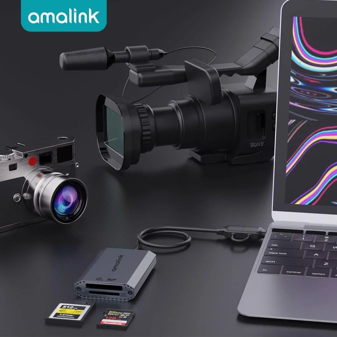 کارت خوان CFexpress Type B/SD USB 3.2 Gen 2 - آداپتور دو اسلاته با کانکتورهای USB-A و USB-C برای کارت های حافظه CFexpress Type B و SD4.0 UHS-II.