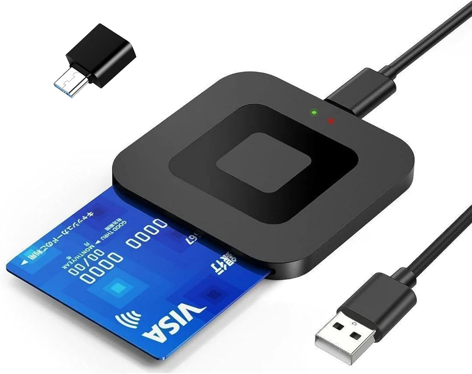 کارت خوان هوشمند CAC نظامی، شناسایی خودکار کارت شناسایی نظامی/کارت IC USB DOD، آداپتور USB C سازگار با ویندوز، لینوکس/یونیکس، MacOS X کارت خوان هوشمند CAC نظامی، شناسایی خودکار کارت شناسایی نظامی/کارت IC USB DOD، آداپتور USB C سازگار با ویندوز، لینوکس/یونیکس، MacOS X