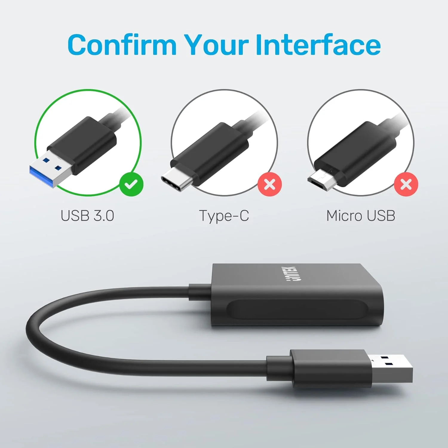 کارت خوان USB، کارت خوان کامپکت 3 اسلاته USB 3.0 UNITEK، قابلیت خواندن 3 کارت به طور همزمان، آداپتور کارت SD Micro SD CF آلومینیومی
