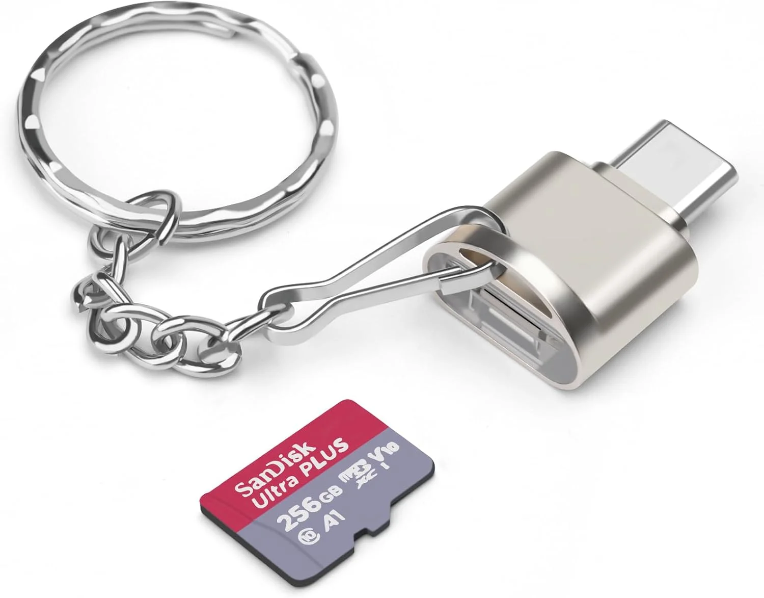 آداپتور کارت خوان TF / کارت حافظه نوع C با جاکلیدی، USB 3.0 نوع C به Micro SD SDHC SDXC OTG، سازگار با آیفون 15 پرو مکس مک ویندوز لینوکس PC سامسونگ گلکسی (طلایی روشن) آداپتور کارت خوان TF / کارت حافظه نوع C با جاکلیدی، USB 3.0 نوع C به Micro SD SDHC SDXC OTG، سازگار با آیفون 15 پرو مکس مک ویندوز لینوکس PC سامسونگ گلکسی (طلایی روشن)