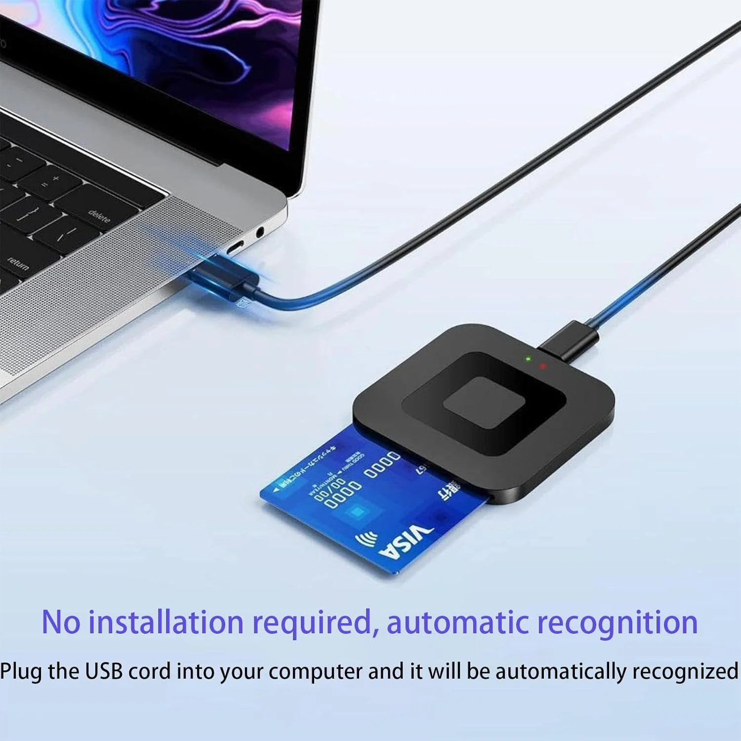کارت خوان هوشمند CAC نظامی، شناسایی خودکار کارت شناسایی نظامی/کارت IC USB DOD، آداپتور USB C سازگار با ویندوز، لینوکس/یونیکس، MacOS X کارت خوان هوشمند CAC نظامی، شناسایی خودکار کارت شناسایی نظامی/کارت IC USB DOD، آداپتور USB C سازگار با ویندوز، لینوکس/یونیکس، MacOS X