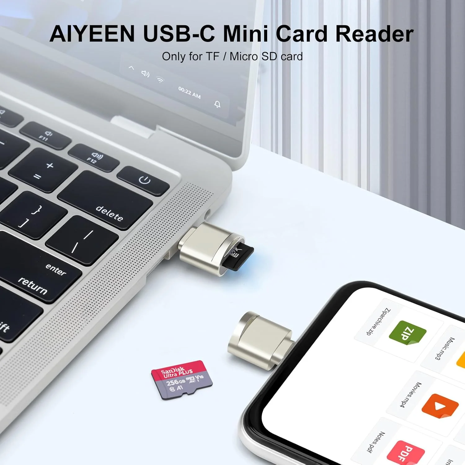 آداپتور کارت خوان TF / کارت حافظه نوع C با جاکلیدی، USB 3.0 نوع C به Micro SD SDHC SDXC OTG، سازگار با آیفون 15 پرو مکس مک ویندوز لینوکس PC سامسونگ گلکسی (طلایی روشن) آداپتور کارت خوان TF / کارت حافظه نوع C با جاکلیدی، USB 3.0 نوع C به Micro SD SDHC SDXC OTG، سازگار با آیفون 15 پرو مکس مک ویندوز لینوکس PC سامسونگ گلکسی (طلایی روشن)