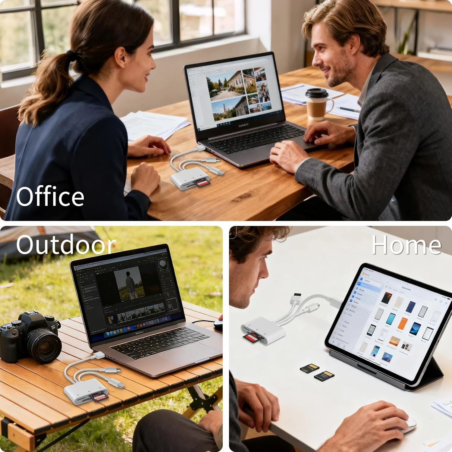 کارت خوان XD، کارت خوان SD برای آیفون، آداپتور کارت 3 در 1 SD/TF/XD با درگاه های لایتنینگ+USB A+USB C انتقال عکس و فایل برای آیفون 17/16/15/14/PC/اندروید- سازگار با کارت تصویر Olympus XD کارت خوان XD، کارت خوان SD برای آیفون، آداپتور کارت 3 در 1 SD/TF/XD با درگاه های لایتنینگ+USB A+USB C انتقال عکس و فایل برای آیفون 17/16/15/14/PC/اندروید- سازگار با کارت تصویر Olympus XD