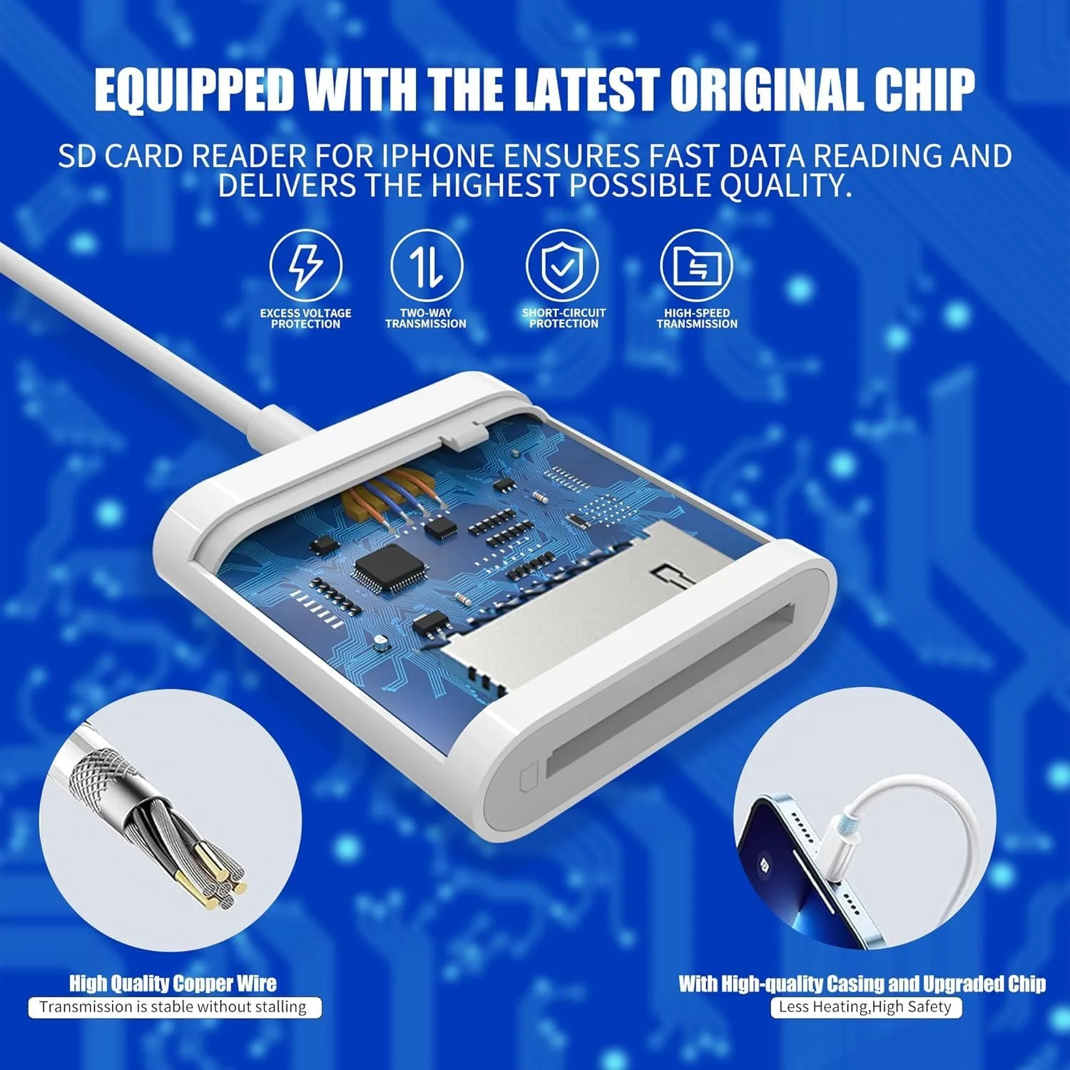 کارت خوان حافظه USB C SD، آداپتور دوربین Type C برای iPhone 17/ iPhone 16/15/ iPad MacBook/Air/Pro iMac/Samsung Galaxy Android کارت خوان حافظه USB C SD، آداپتور دوربین Type C برای iPhone 17/ iPhone 16/15/ iPad MacBook/Air/Pro iMac/Samsung Galaxy Android