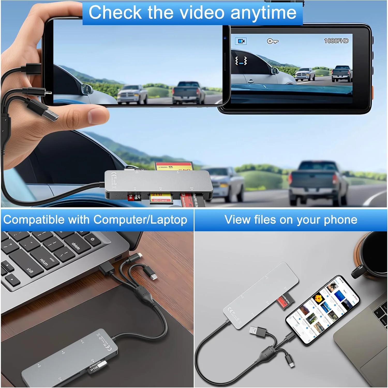 آداپتور مموری استیک پرو Duo، کارت خوان 5 در 1 مموری استیک پرو Duo با رابط سه گانه (لایتنینگ/USB-C/USB-A) برای کارت های SD/TF/CF/MS/XD، طراحی آلومینیومی قابل حمل برای آیفون، آیپد، PC، مک آداپتور مموری استیک پرو Duo، کارت خوان 5 در 1 مموری استیک پرو Duo با رابط سه گانه (لایتنینگ/USB-C/USB-A) برای کارت های SD/TF/CF/MS/XD، طراحی آلومینیومی قابل حمل برای آیفون، آیپد، PC، مک