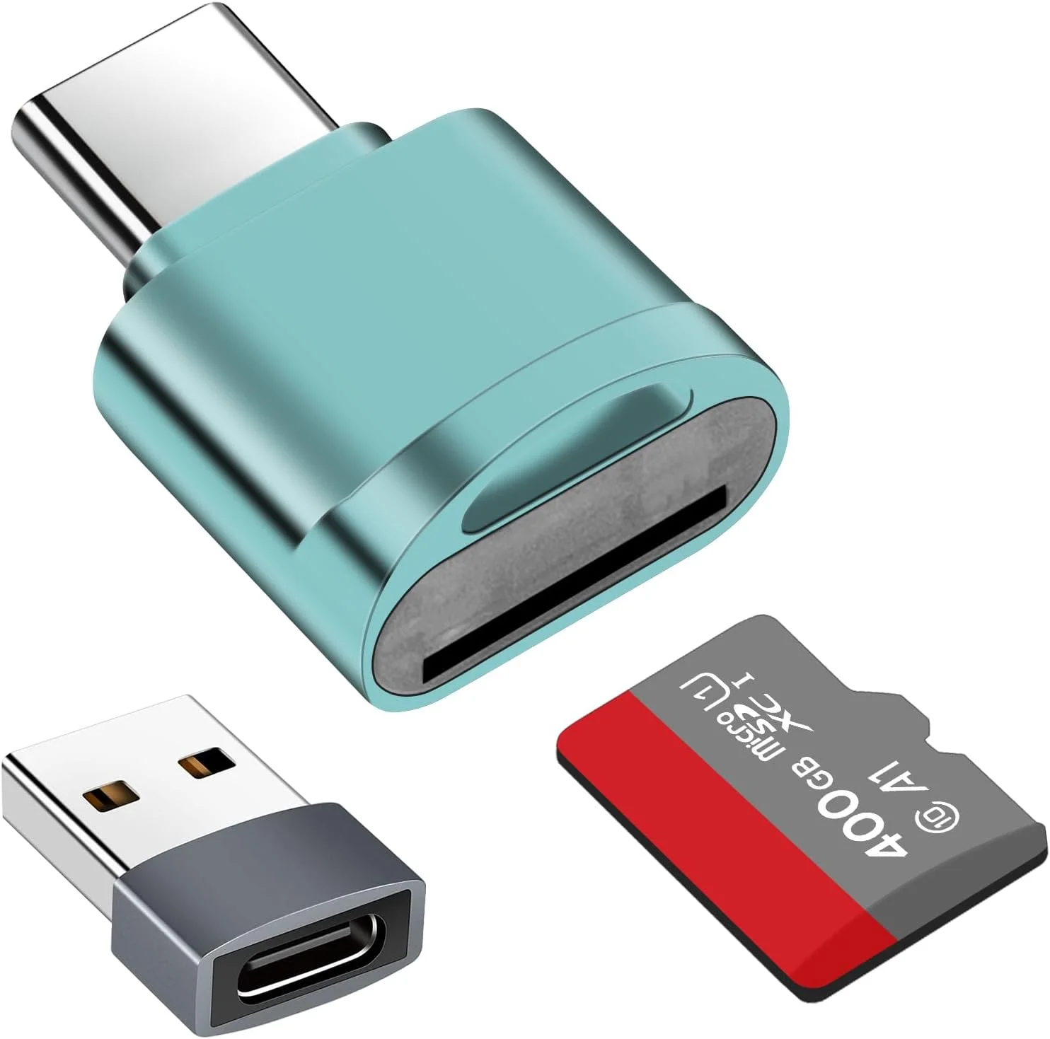 کارت خوان TF، کارت خوان Micro SD، آداپتور کارت خوان حافظه Type C TF با آداپتور USB C به USB سازگار با لپتاپها، مکبوک، سامسونگ گلکسی (آبی) کارت خوان TF، کارت خوان Micro SD، آداپتور کارت خوان حافظه Type C TF با آداپتور USB C به USB سازگار با لپتاپها، مکبوک، سامسونگ گلکسی (آبی)