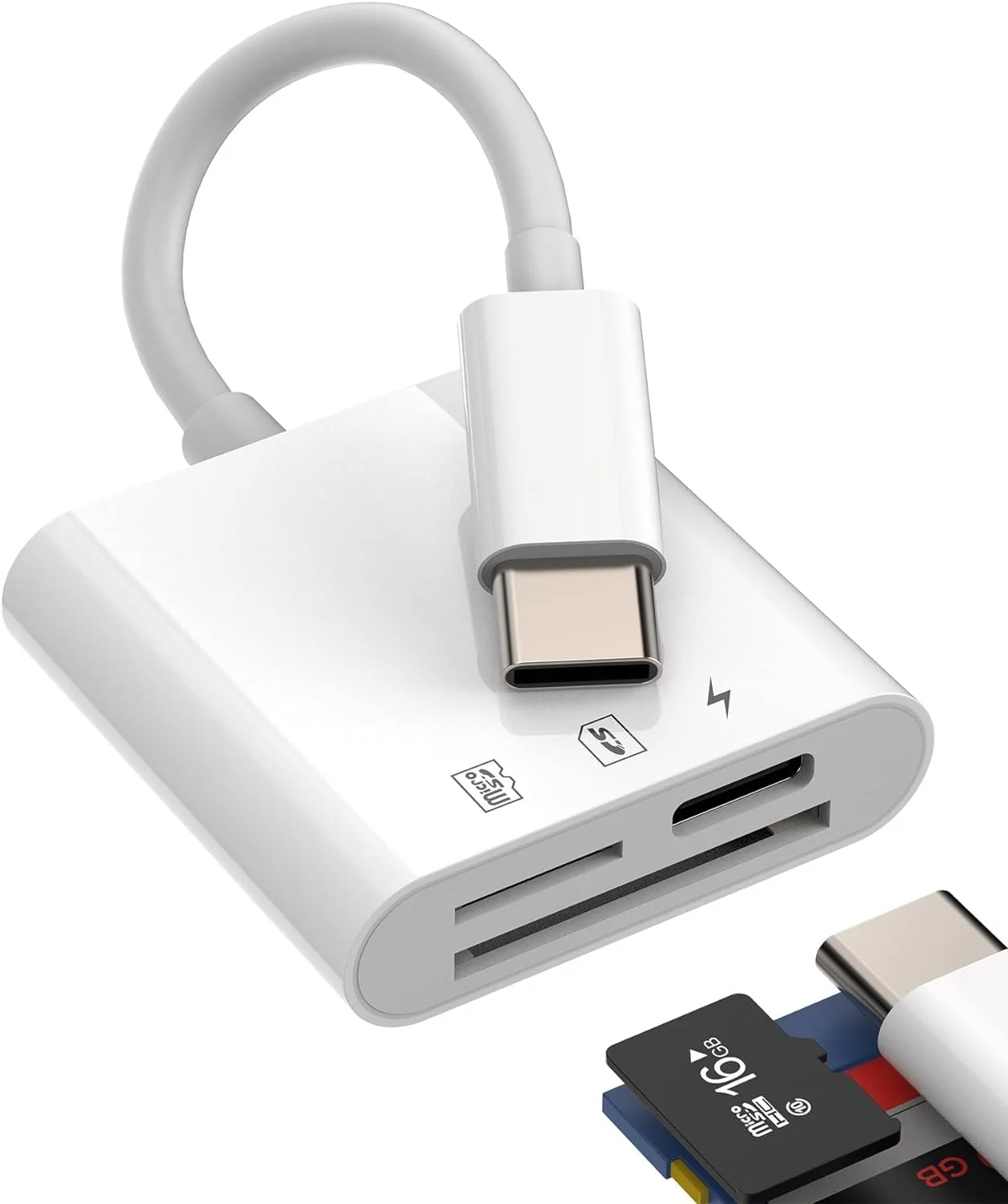 کارت خوان USB C SD TF برای آیفون 15، آداپتور کارت خوان 3 در 1 Type C، سازگار با MacBook Android Samsung، شارژ و خواندن کارت خوان USB C SD TF برای آیفون 15، آداپتور کارت خوان 3 در 1 Type C، سازگار با MacBook Android Samsung، شارژ و خواندن
