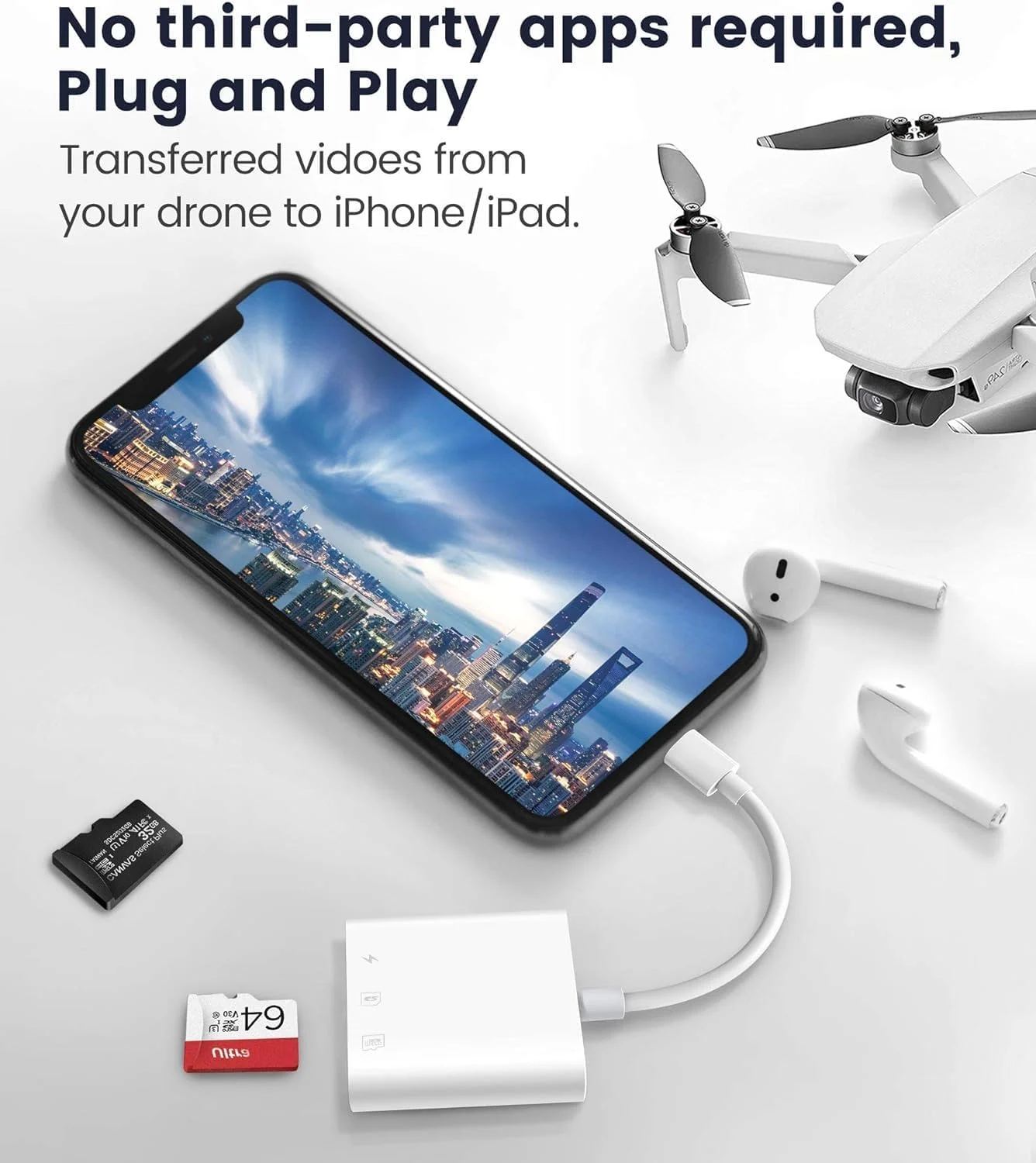 کارت خوان USB C SD TF برای آیفون 15، آداپتور کارت خوان 3 در 1 Type C، سازگار با MacBook Android Samsung، شارژ و خواندن کارت خوان USB C SD TF برای آیفون 15، آداپتور کارت خوان 3 در 1 Type C، سازگار با MacBook Android Samsung، شارژ و خواندن