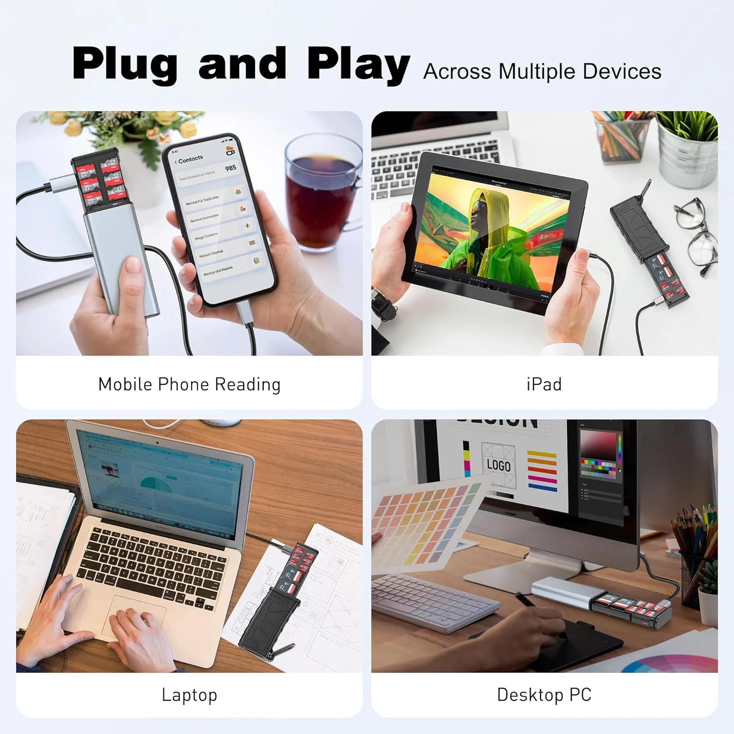 کارت خوان پرسرعت SD AboveTEK، نگهدارنده و کارت خوان 2 در 1 SD/Micro SD، جعبه ذخیره سازی کارت های حافظه دوربین USB 3.1 Type-C UHS-II، سازگار با آیفون، پهپادها، دوربین های اکشن، تبلت کارت خوان پرسرعت SD AboveTEK، نگهدارنده و کارت خوان 2 در 1 SD/Micro SD، جعبه ذخیره سازی کارت های حافظه دوربین USB 3.1 Type-C UHS-II، سازگار با آیفون، پهپادها، دوربین های اکشن، تبلت