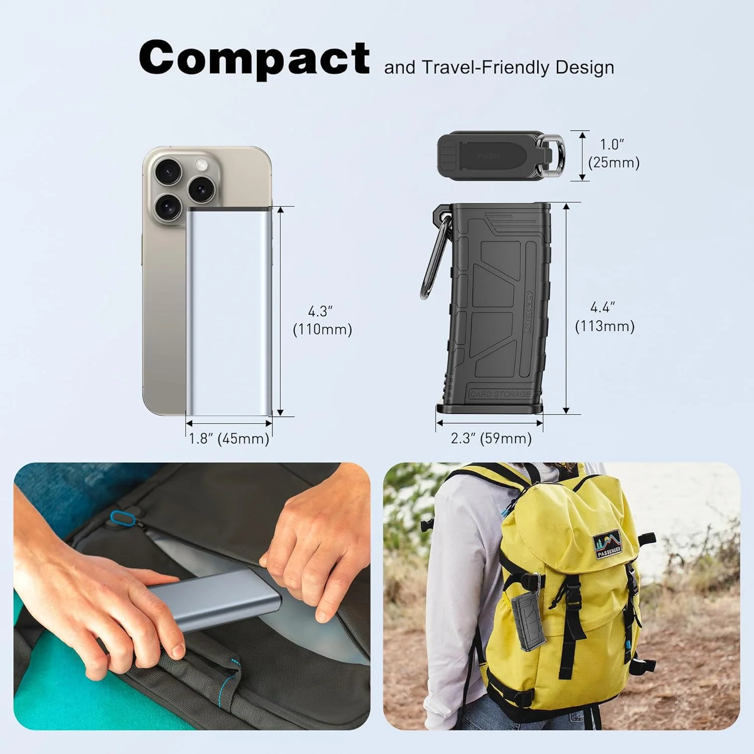 کارت خوان پرسرعت SD AboveTEK، نگهدارنده و کارت خوان 2 در 1 SD/Micro SD، جعبه ذخیره سازی کارت های حافظه دوربین USB 3.1 Type-C UHS-II، سازگار با آیفون، پهپادها، دوربین های اکشن، تبلت کارت خوان پرسرعت SD AboveTEK، نگهدارنده و کارت خوان 2 در 1 SD/Micro SD، جعبه ذخیره سازی کارت های حافظه دوربین USB 3.1 Type-C UHS-II، سازگار با آیفون، پهپادها، دوربین های اکشن، تبلت