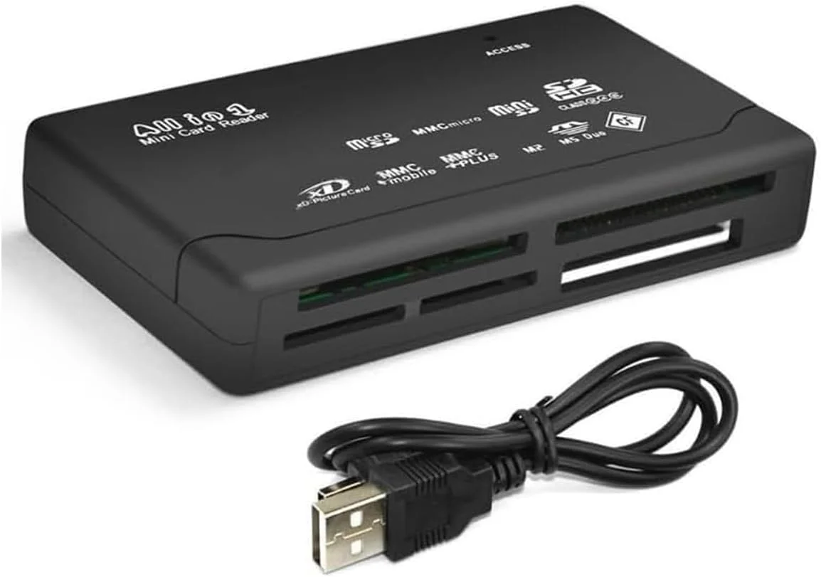 کارت خوان همه کاره USB 2.0، 6 اسلات، بسته 2 عددی، قابل حمل، اتصال آسان، سازگار با اکثر سیستم عامل ها و کارت های حافظه (غیر سازگار با کارت حافظه سونی)، کارت های Micro SD، همراه با کابل USB کارت خوان همه کاره USB 2.0، 6 اسلات، بسته 2 عددی، قابل حمل، اتصال آسان، سازگار با اکثر سیستم عامل ها و کارت های حافظه (غیر سازگار با کارت حافظه سونی)، کارت های Micro SD، همراه با کابل USB