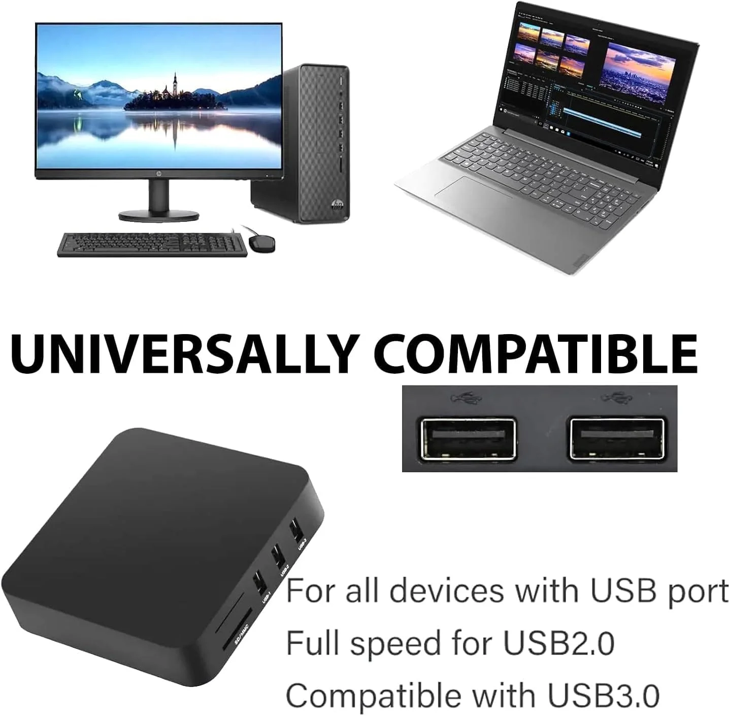 کارت خوان همه کاره USB 2.0، 6 اسلات، بسته 2 عددی، قابل حمل، اتصال آسان، سازگار با اکثر سیستم عامل ها و کارت های حافظه (غیر سازگار با کارت حافظه سونی)، کارت های Micro SD، همراه با کابل USB کارت خوان همه کاره USB 2.0، 6 اسلات، بسته 2 عددی، قابل حمل، اتصال آسان، سازگار با اکثر سیستم عامل ها و کارت های حافظه (غیر سازگار با کارت حافظه سونی)، کارت های Micro SD، همراه با کابل USB