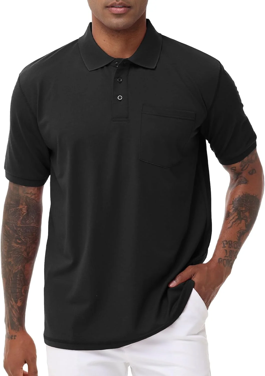 پولوشرت آستین کوتاه مردانه تی هین، سایز بزرگ و قد بلند، با قابلیت جذب رطوبت و عملکرد ورزشی به همراه جیب