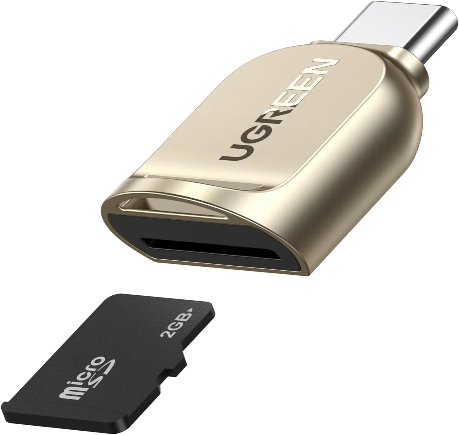 کارت خوان میکرو SD یوگرین USB C، آداپتور Type C به کارت میکرو SD با بدنه آلیاژ روی، کارت خوان SD قابل حمل USB C برای TF Micro SDHC SDXC، سازگار با Samsung/Mac/iPad Pro/iPhone 15 16