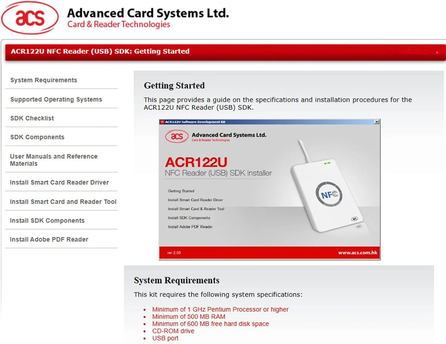 دستگاه کارتخوان NFC ACR122U بدون تماس IC کارت / USB + SDK + کارت IC دستگاه کارتخوان NFC ACR122U بدون تماس IC کارت / USB + SDK + کارت IC