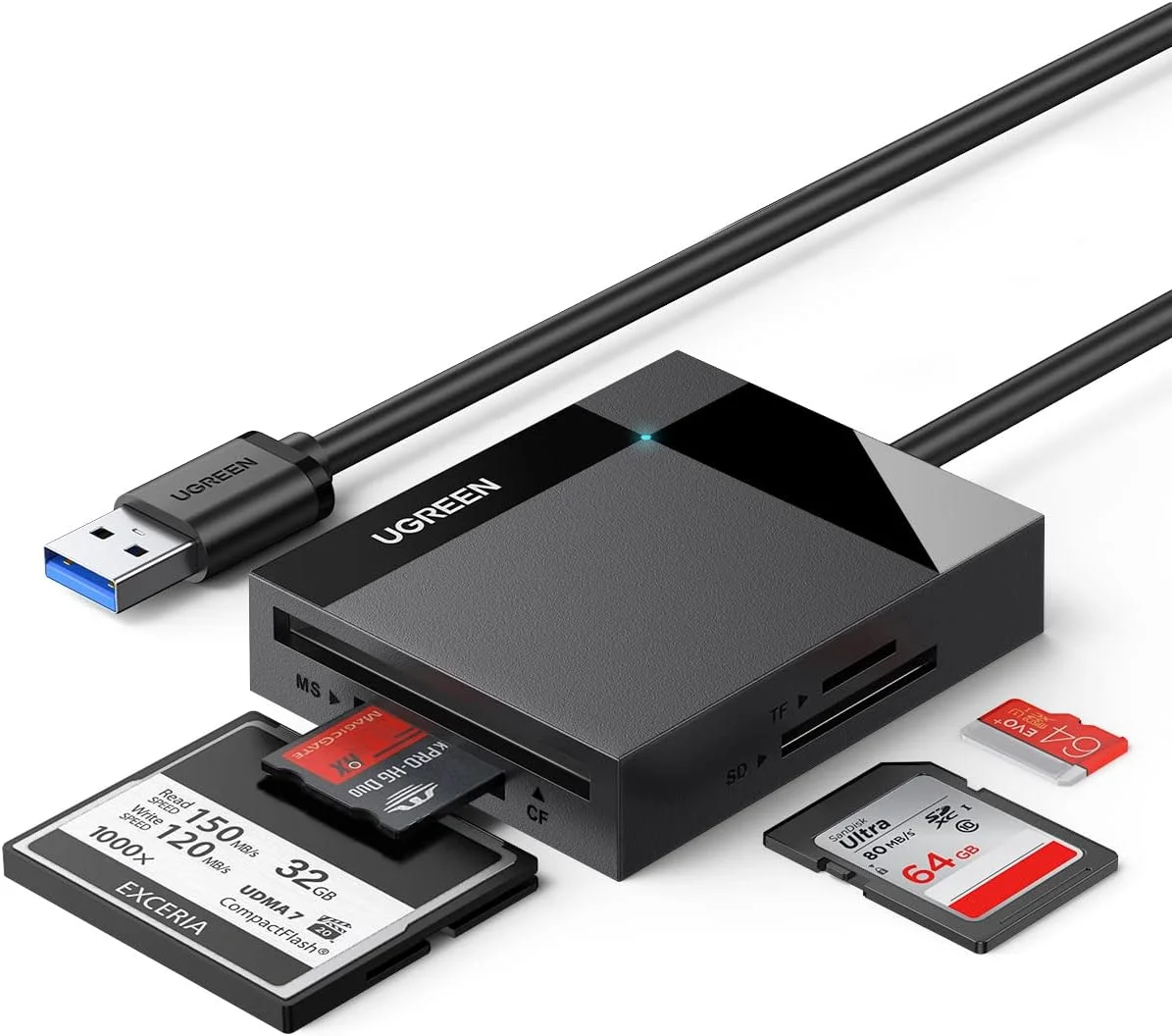 مجموعه آداپتور کارت خوان USB 3.0 UGREEN SD با کارت خوان حافظه OTG Type C/USB 3.0 مجموعه آداپتور کارت خوان USB 3.0 UGREEN SD با کارت خوان حافظه OTG Type C/USB 3.0