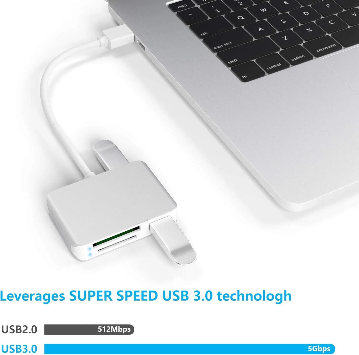 کارت خوان ارتقا یافته XQD USB 3.0 SD(HC/XC) TF با سرعت بالای USB3.0x2 تا 5 گیگابیت بر ثانیه، سازگار با کارت های XQD و TF/SD/SDHC سری Sony G&M، برای ویندوز/مک کارت خوان ارتقا یافته XQD USB 3.0 SD(HC/XC) TF با سرعت بالای USB3.0x2 تا 5 گیگابیت بر ثانیه، سازگار با کارت های XQD و TF/SD/SDHC سری Sony G&M، برای ویندوز/مک